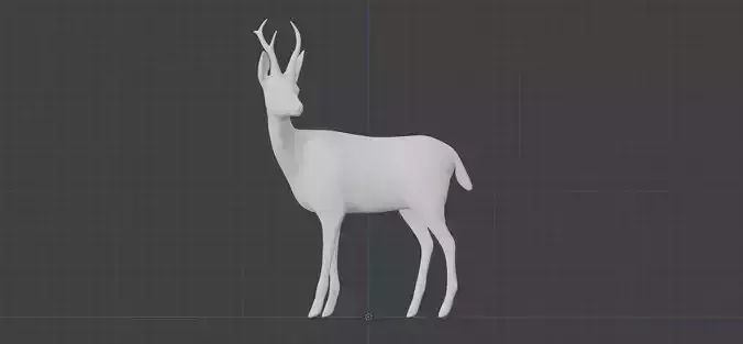 Gold Deer Statue - High Res 3D Print ready