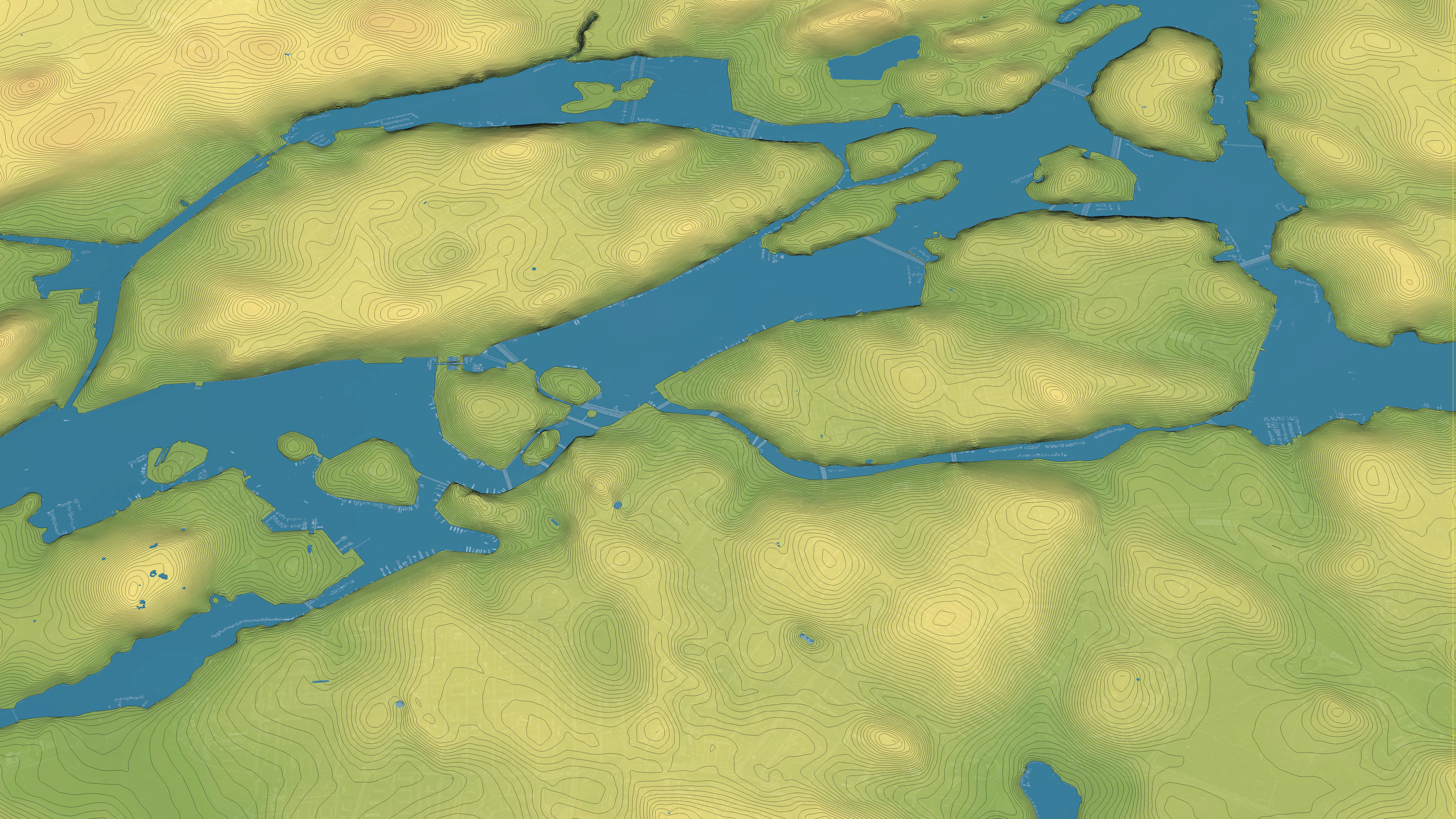 Stockholm - Topography Terrain 3D City 3D Model Collection_9