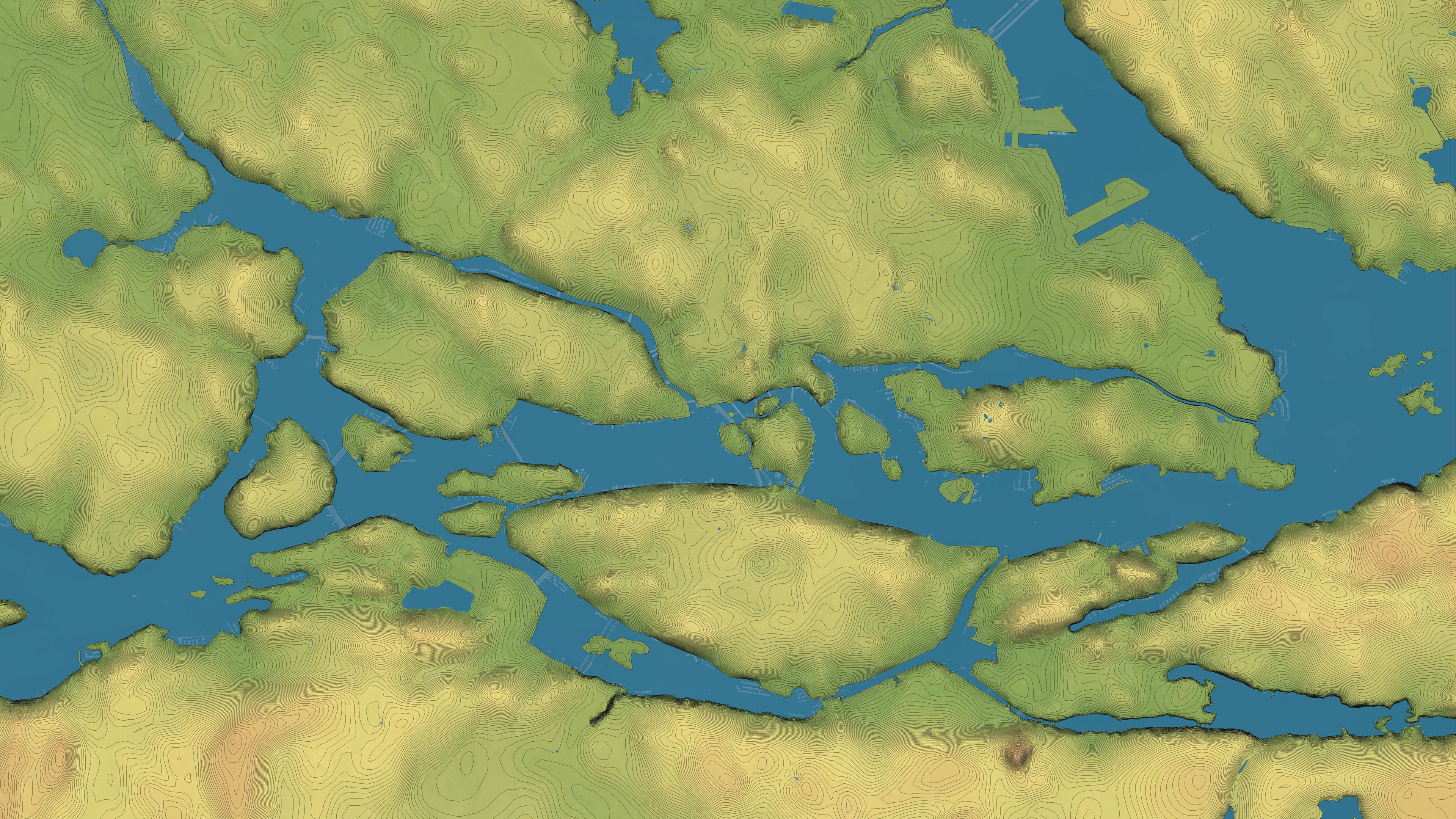 Stockholm - Topography Terrain 3D City 3D Model Collection_16