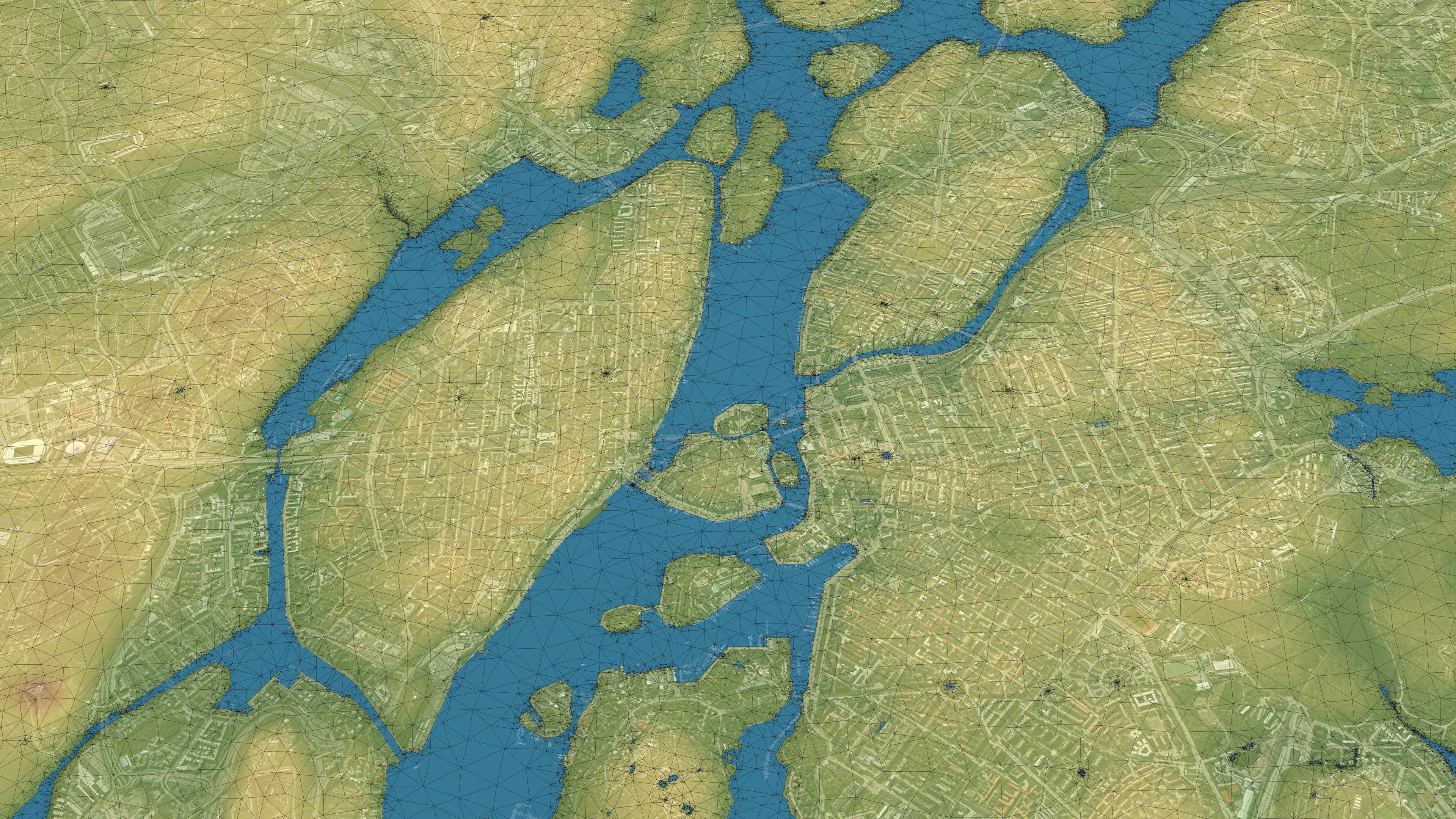 Stockholm - Topography Terrain 3D City 3D Model Collection_11