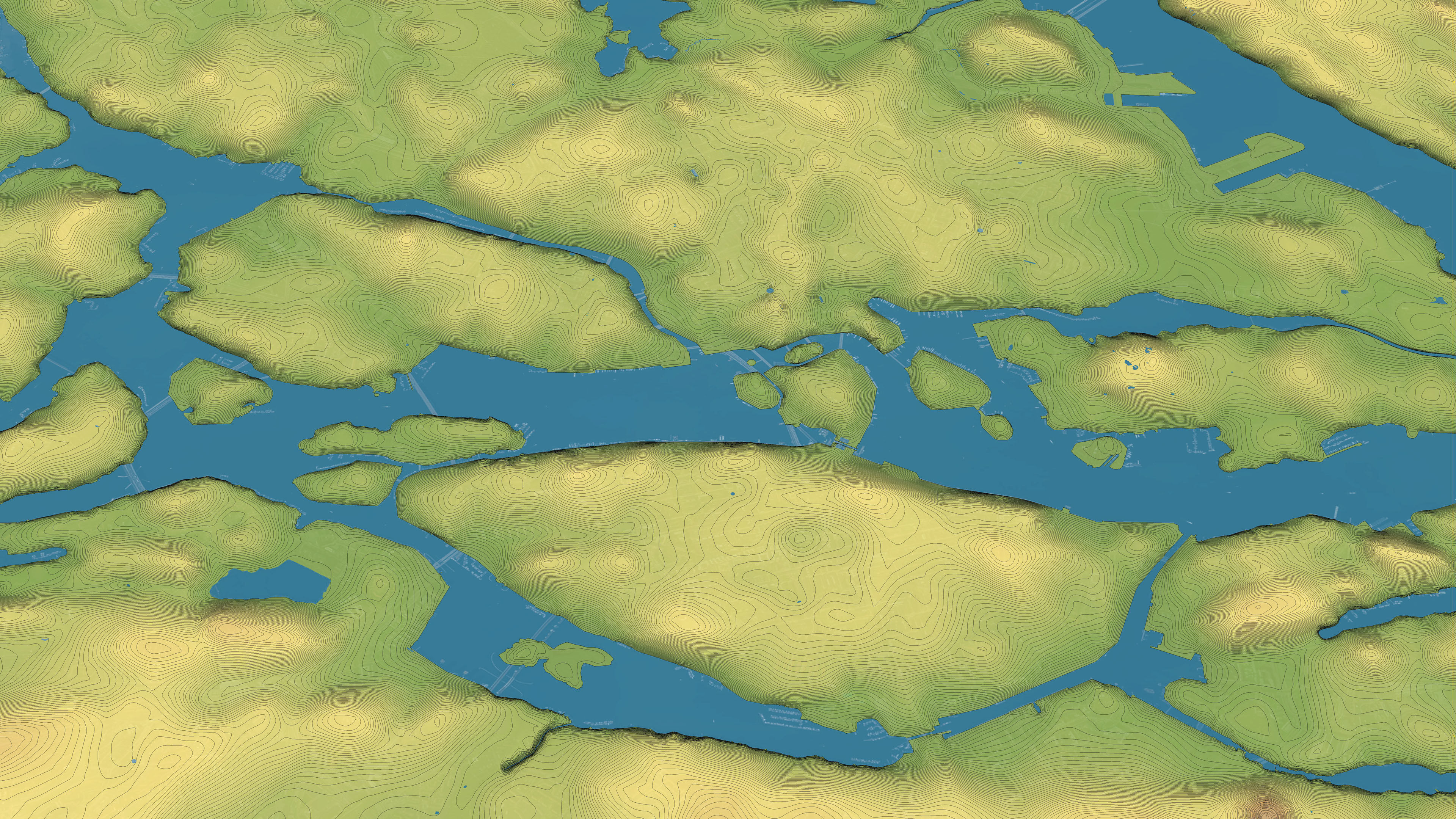 Stockholm - Topography Terrain 3D City 3D Model Collection_3