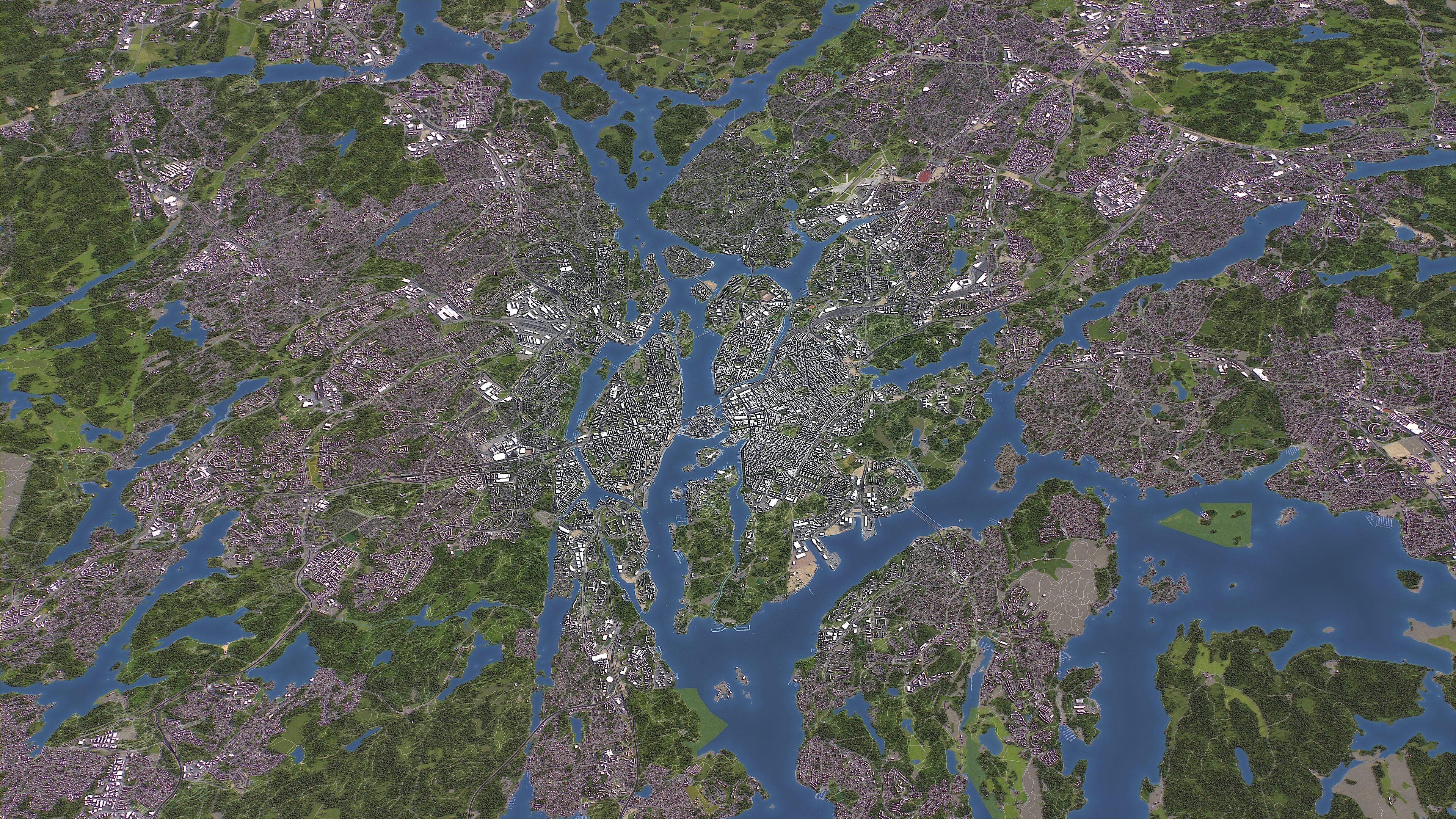 Stockholm - Topography Terrain 3D City 3D Model Collection_33