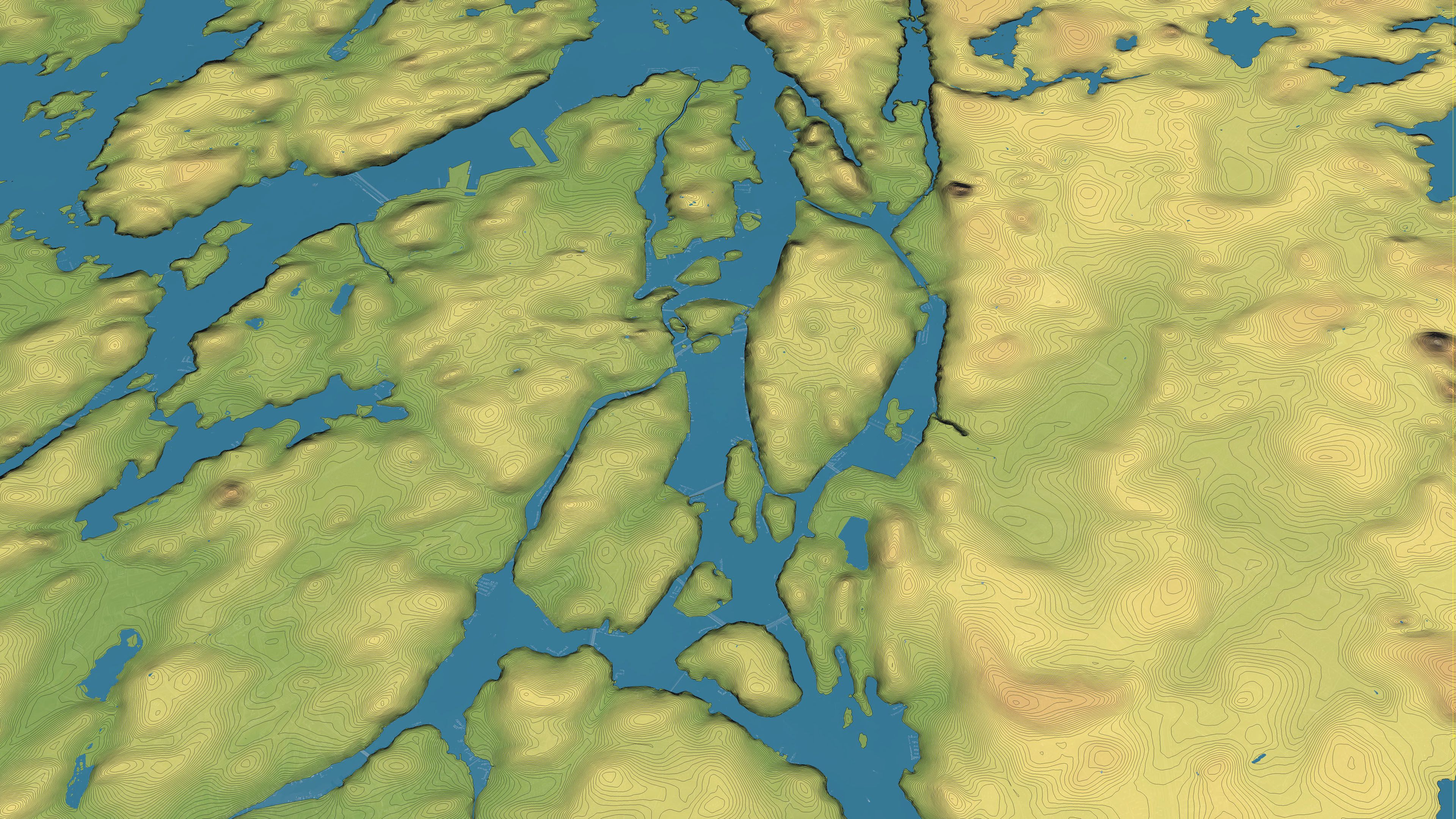 Stockholm - Topography Terrain 3D City 3D Model Collection_28