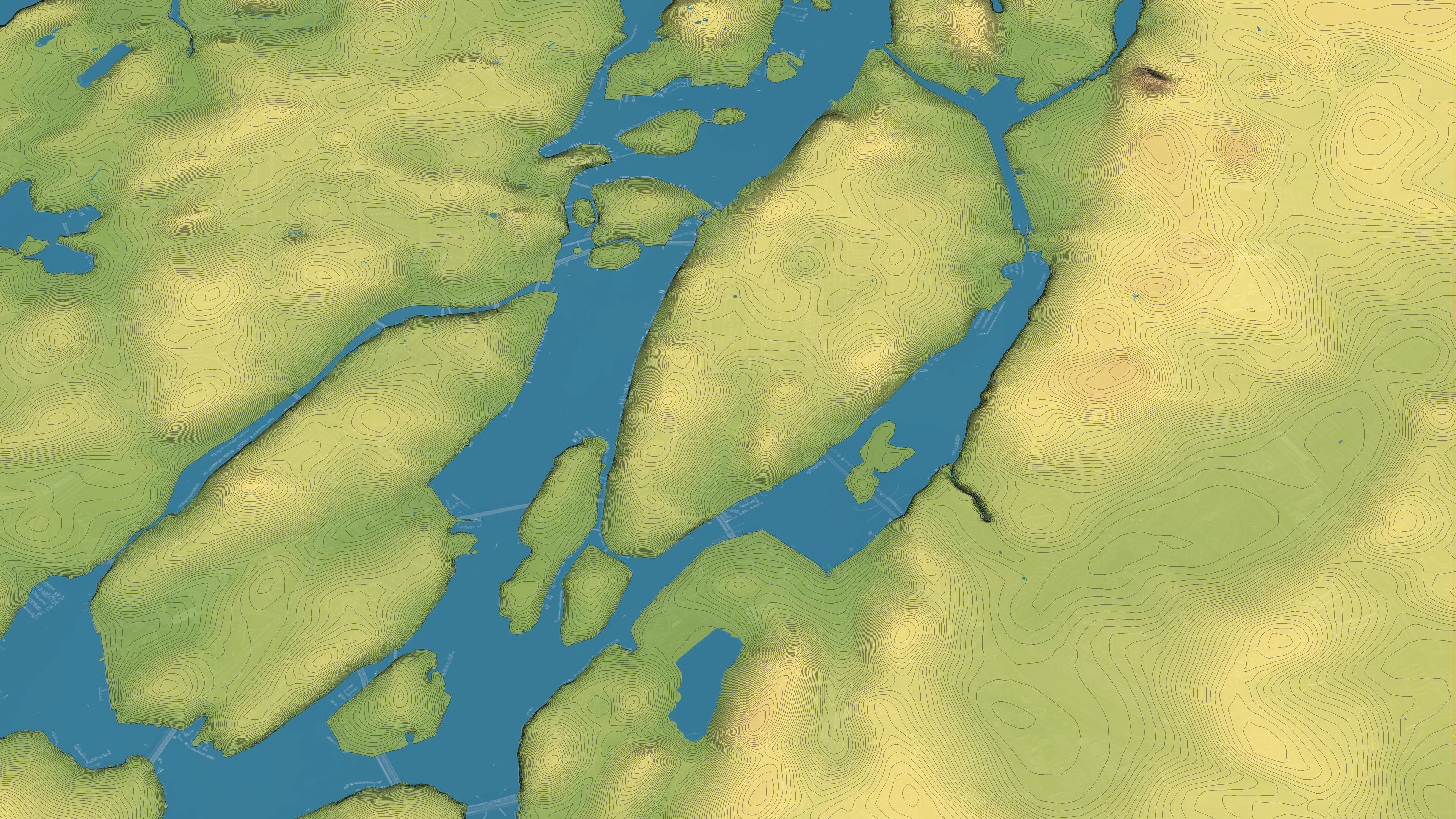 Stockholm - Topography Terrain 3D City 3D Model Collection_6