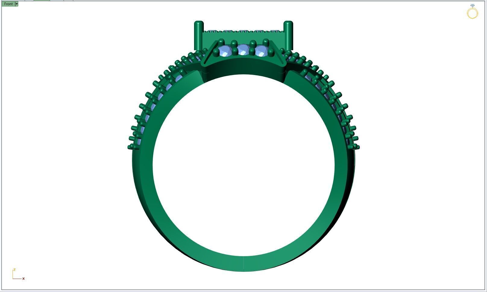 Jewelry 3D Models with render and 3dm stl - R-3894 3D print model_2