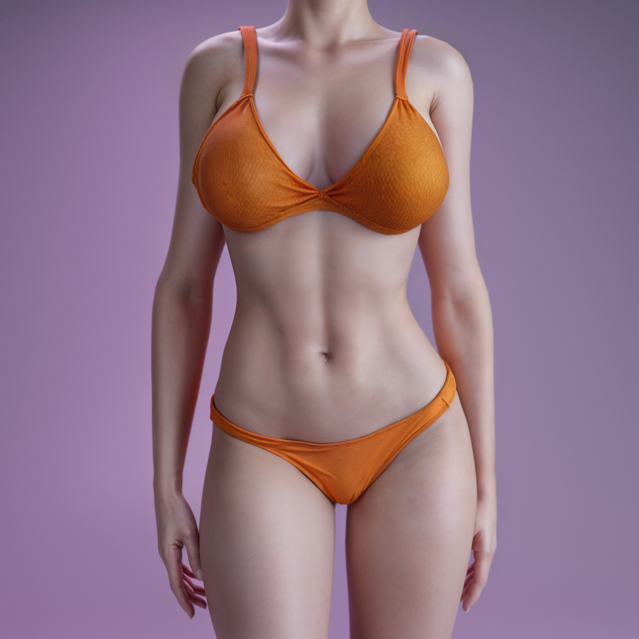Milana - Realistic Female Character Low-poly 3D model_1