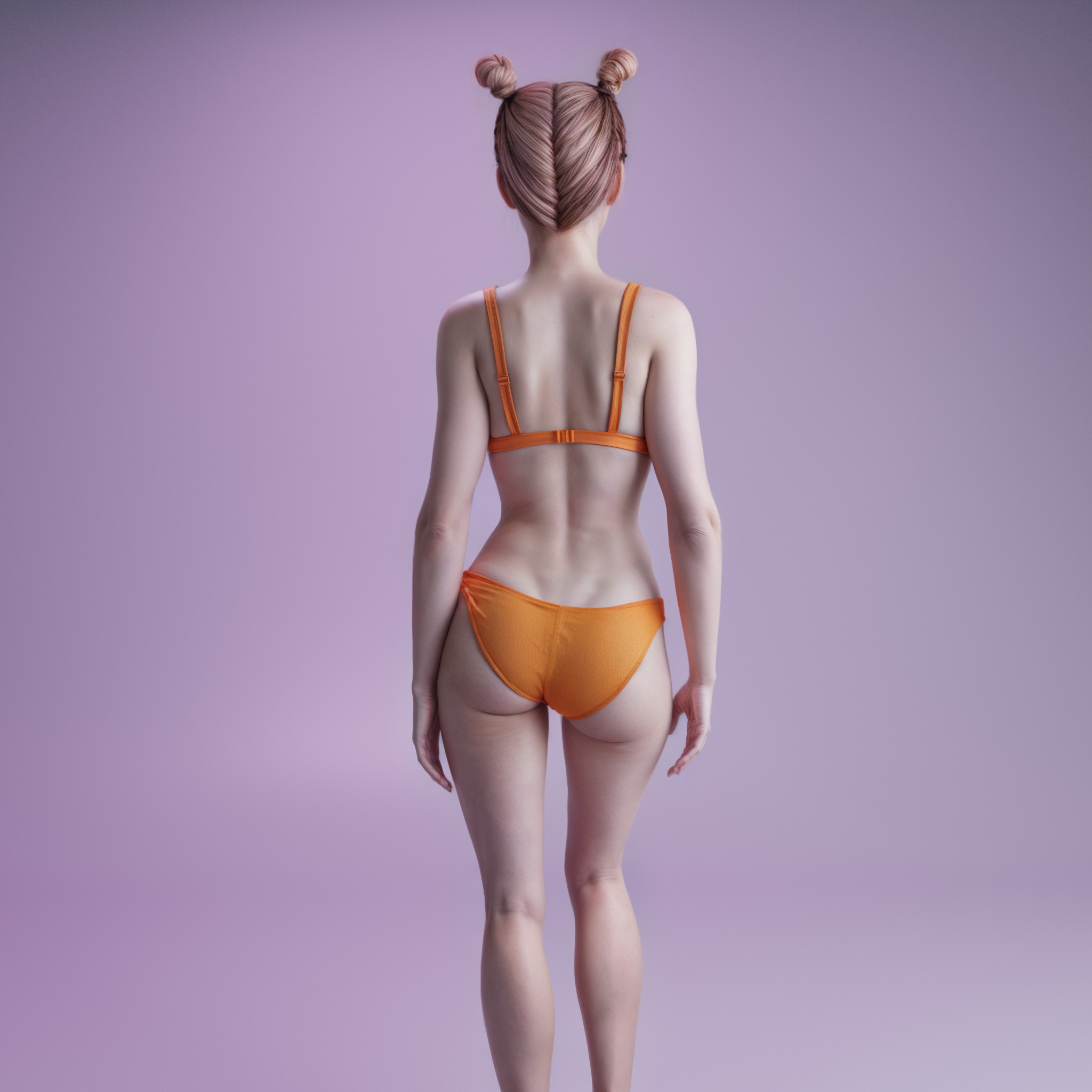 Milana - Realistic Female Character Low-poly 3D model_2