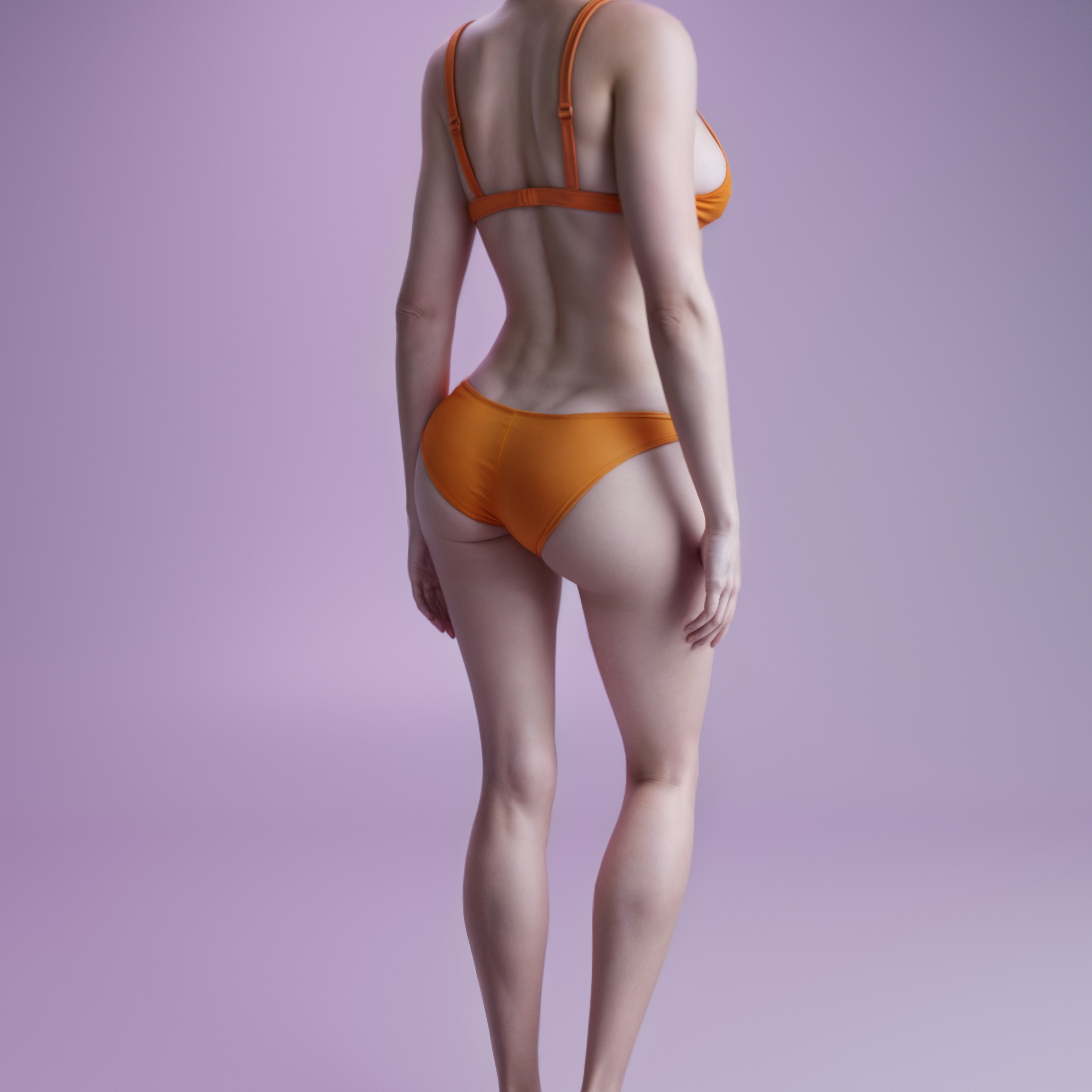 Milana - Realistic Female Character Low-poly 3D model_3