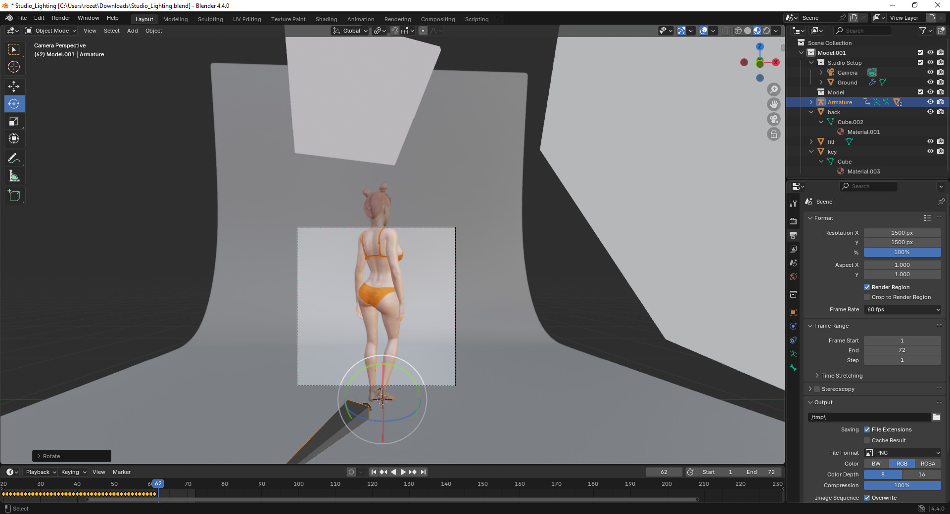 Milana - Realistic Female Character Low-poly 3D model_5