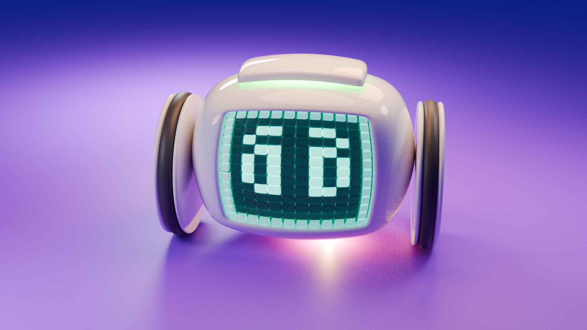 Cute-Robot Low-poly 3D model_1