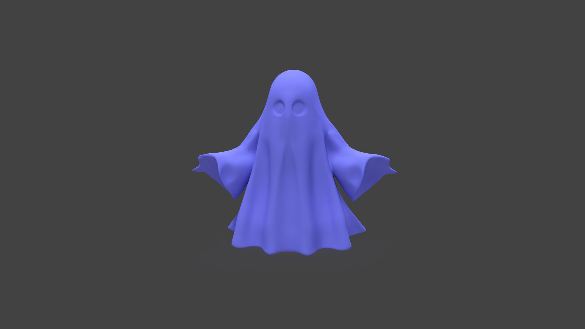 Low-Poly Ghost Low-poly 3D model_3