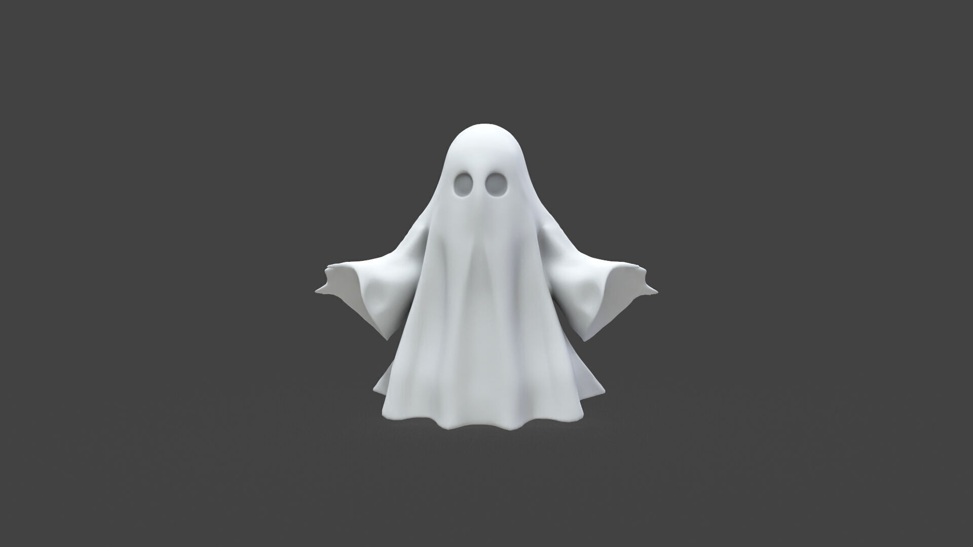 Low-Poly Ghost Low-poly 3D model_1
