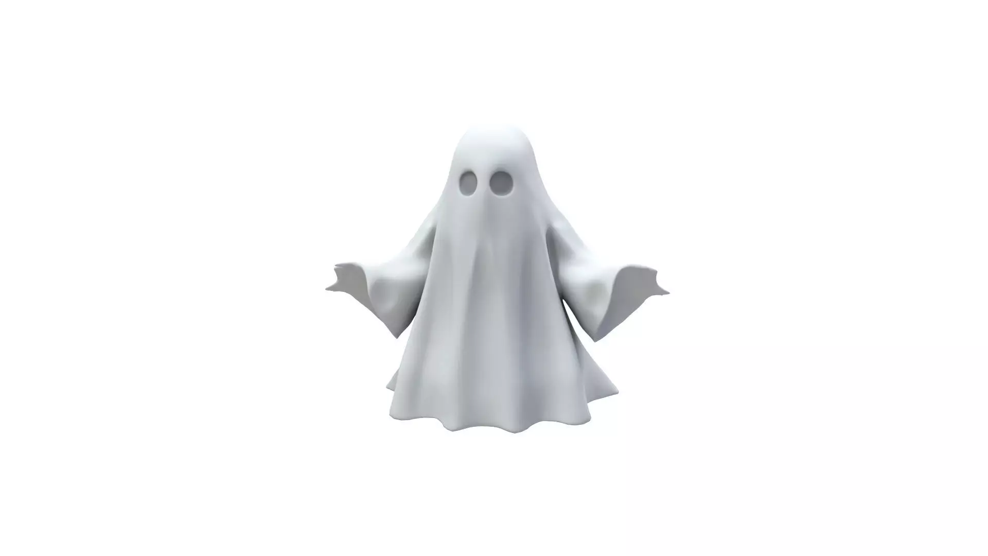 Low-Poly Ghost Low-poly 3D model_0