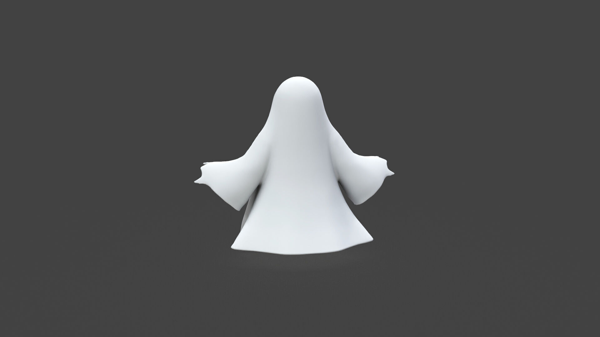 Low-Poly Ghost Low-poly 3D model_6