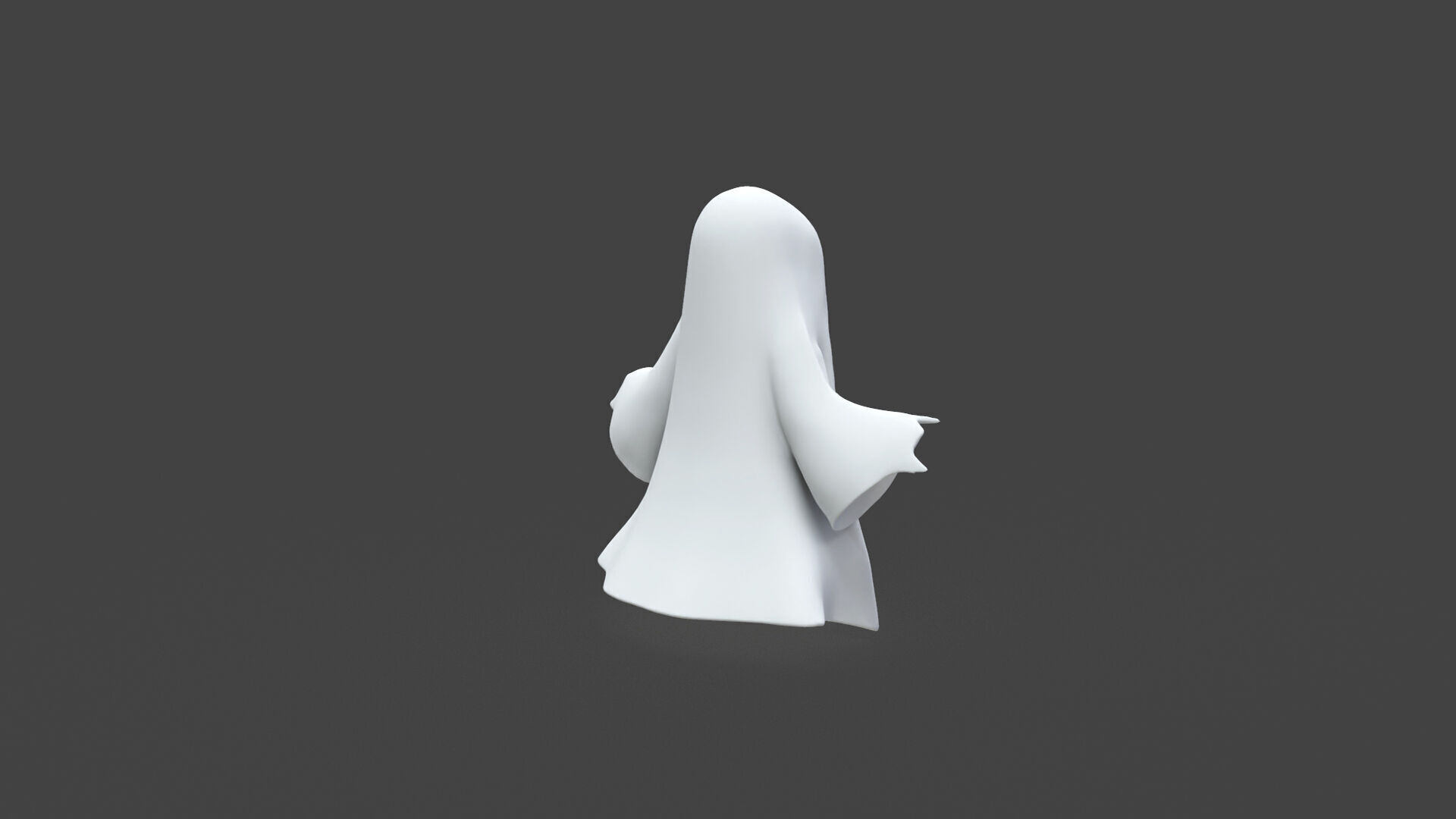 Low-Poly Ghost Low-poly 3D model_7