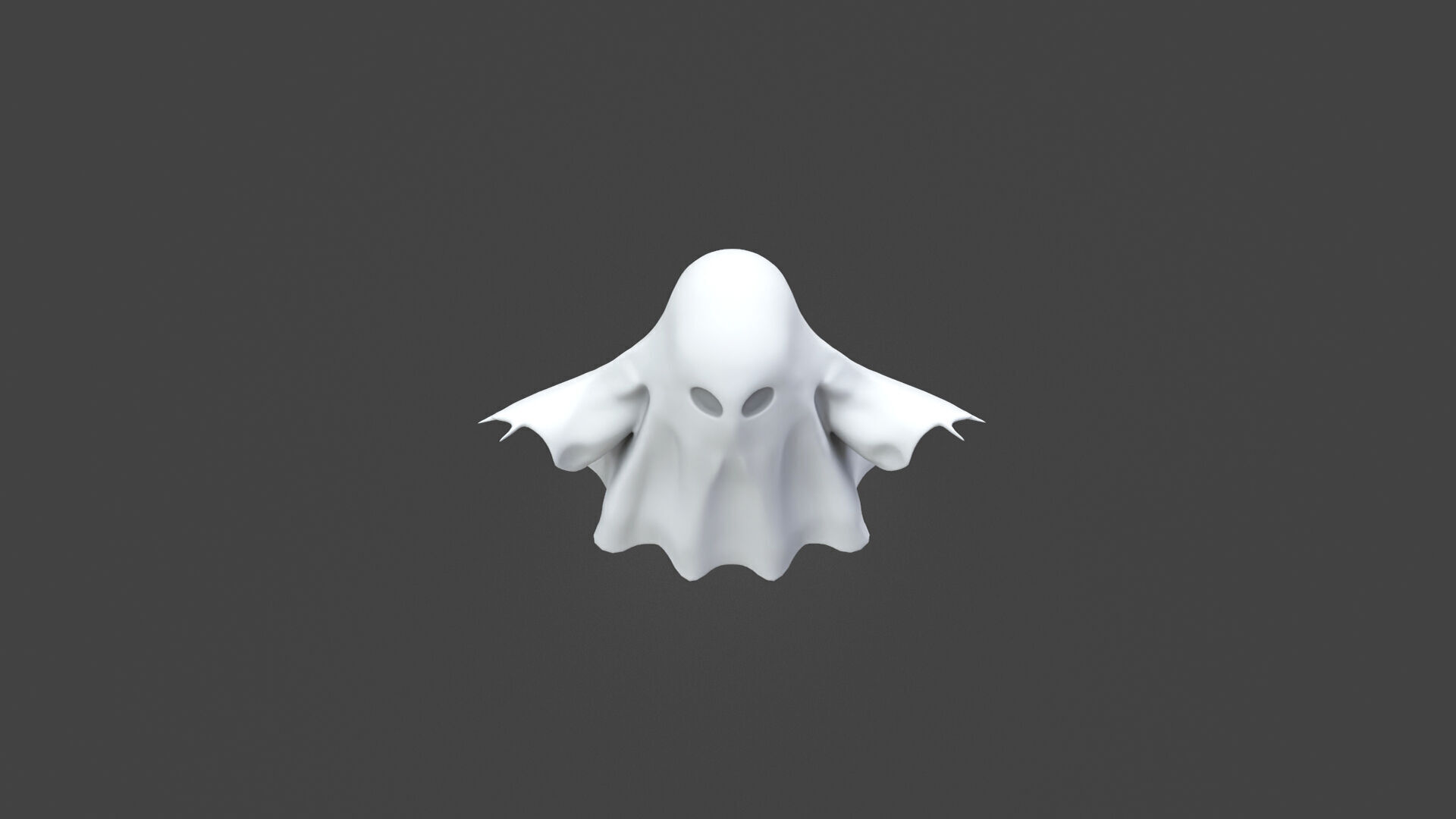 Low-Poly Ghost Low-poly 3D model_10
