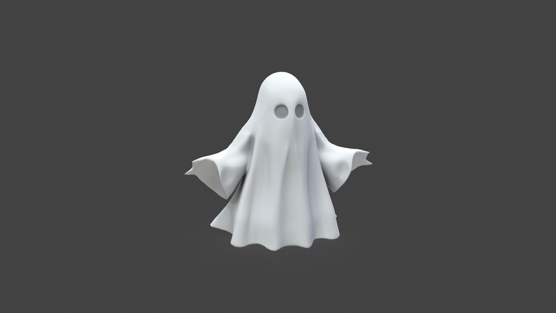 Low-Poly Ghost Low-poly 3D model_8