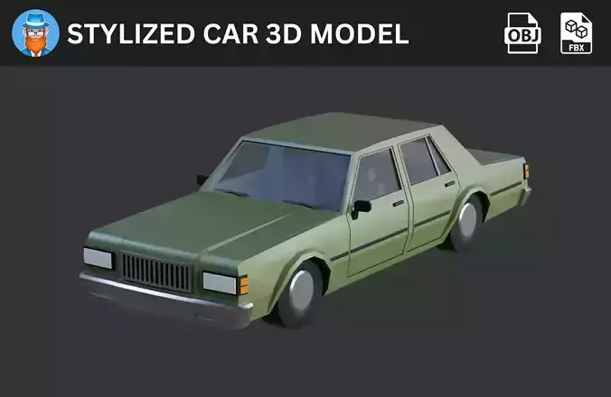 Stylized Car 3D Model