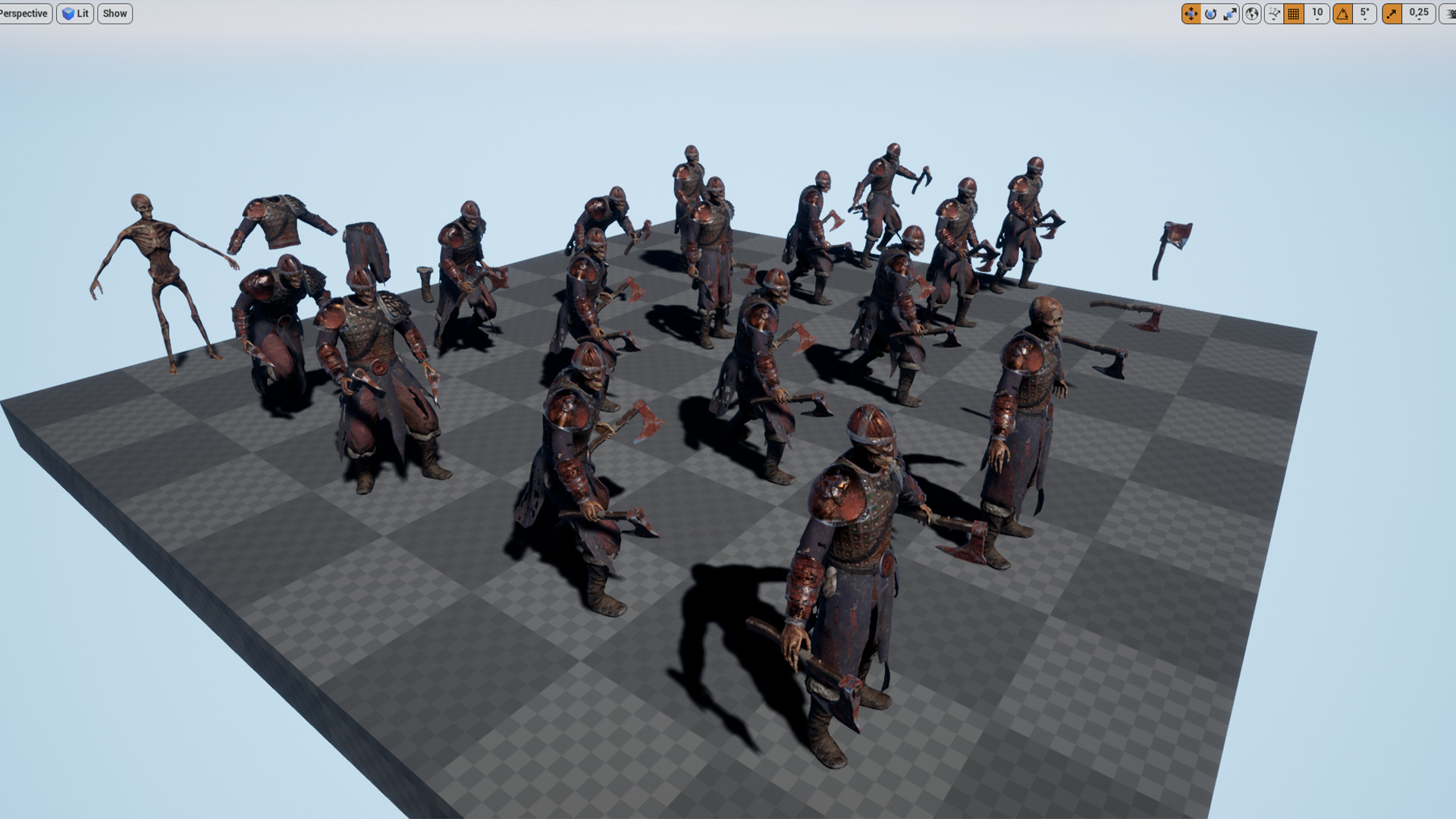 VIKING SKELETON 2  Low-poly 3D model_13