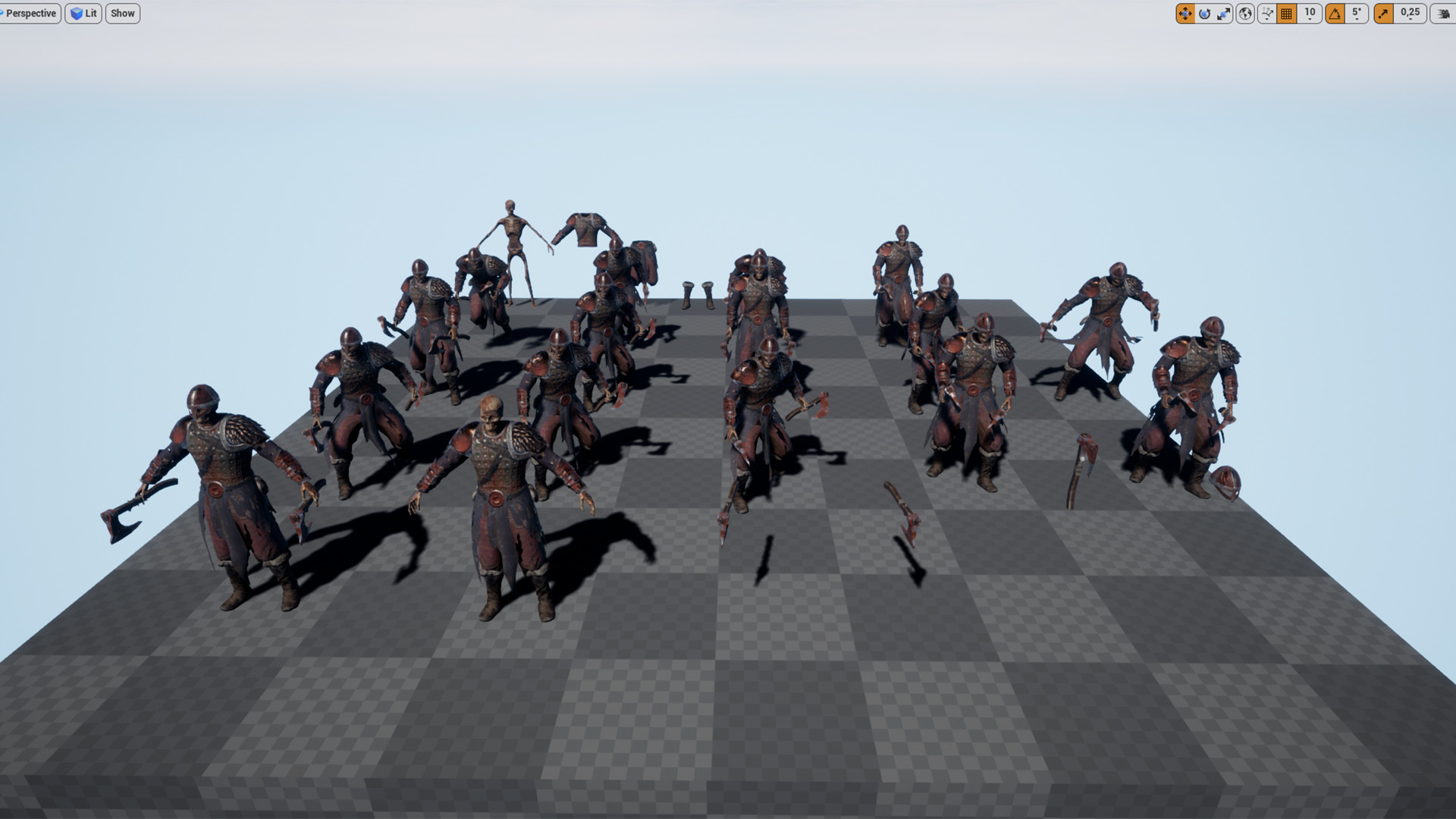 VIKING SKELETON 2  Low-poly 3D model_16