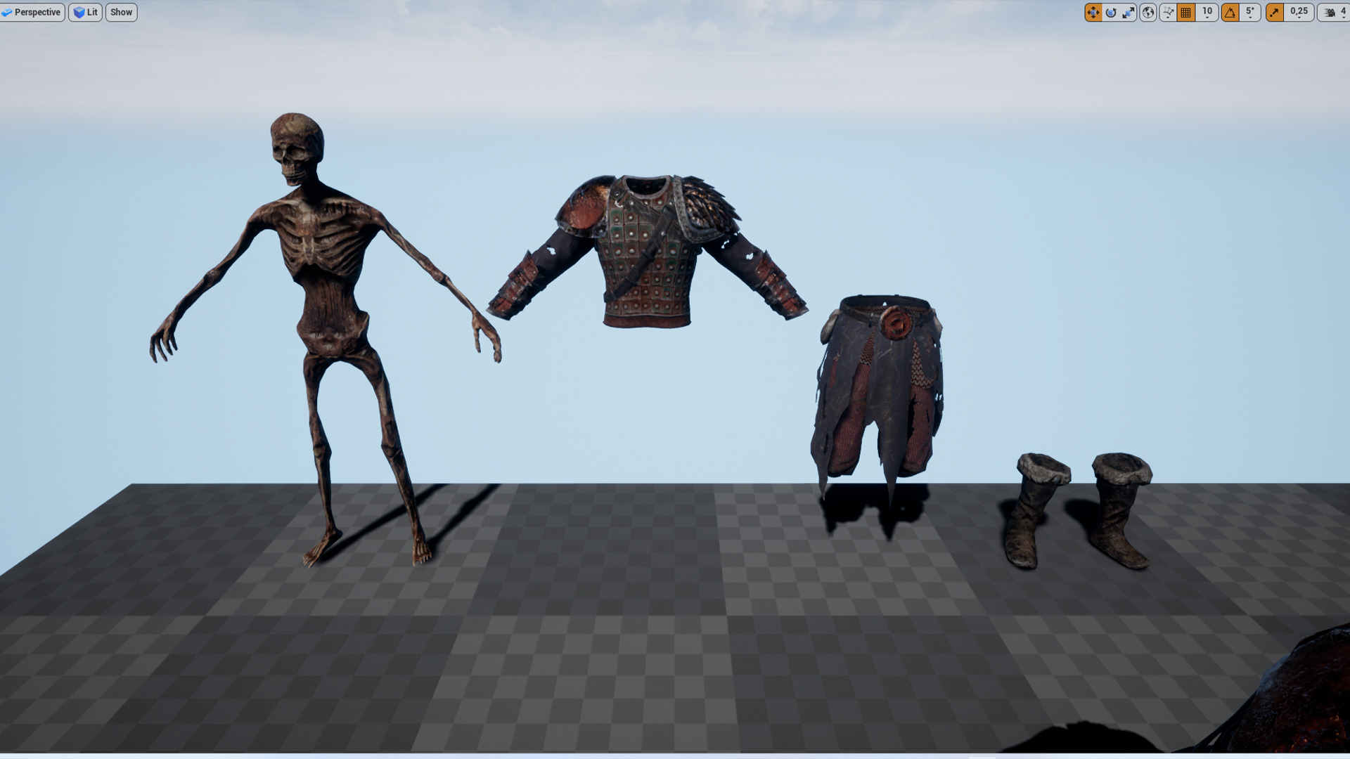 VIKING SKELETON 2  Low-poly 3D model_15