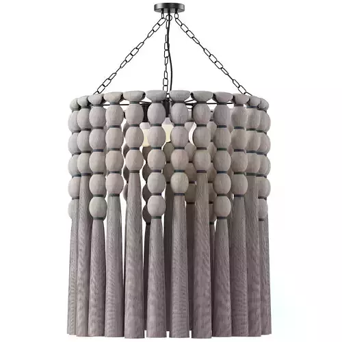 Boho Macrame Pendant Light 3D model