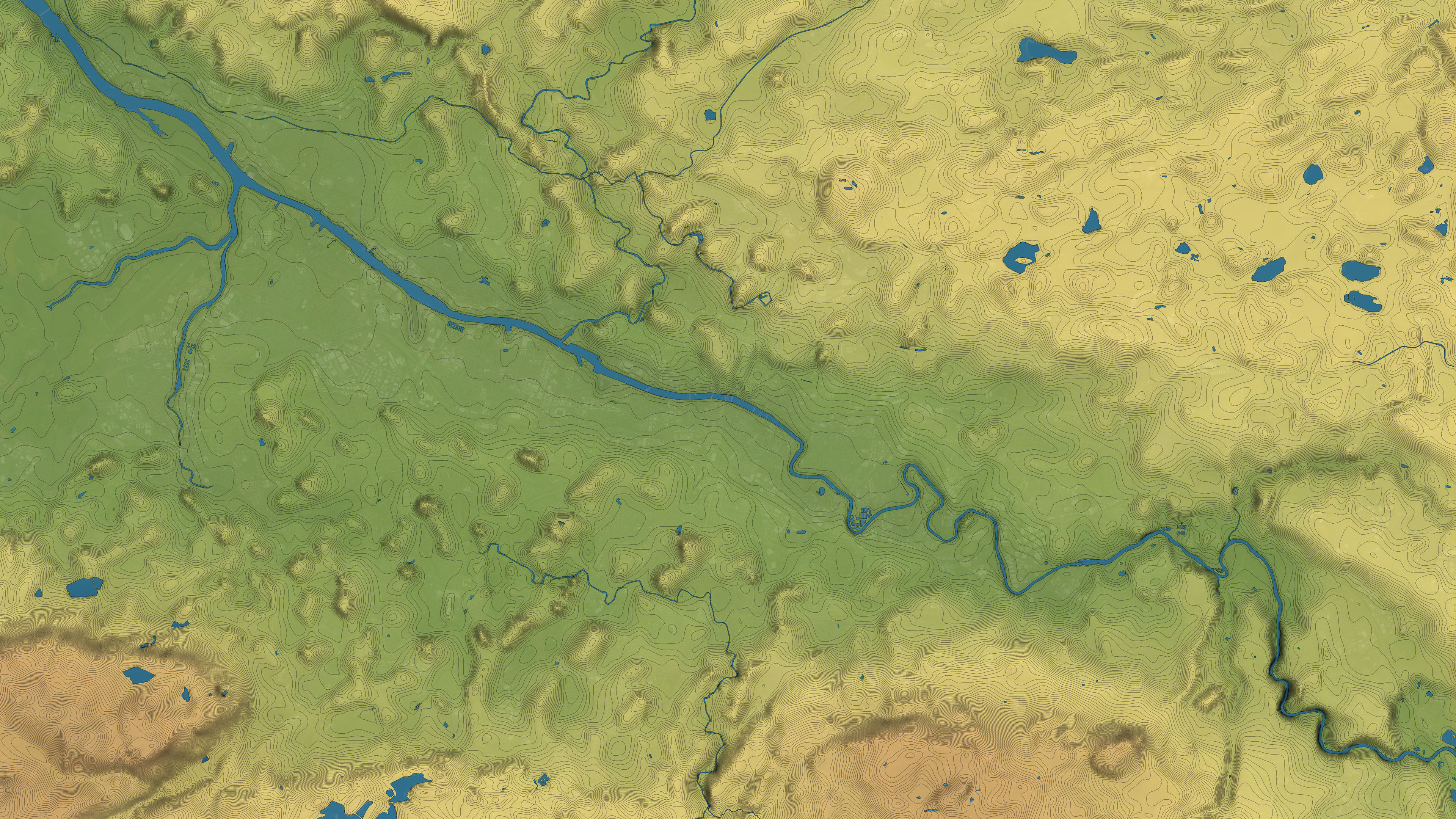 Glasgow - Topography Terrain Low-poly 3D model_35