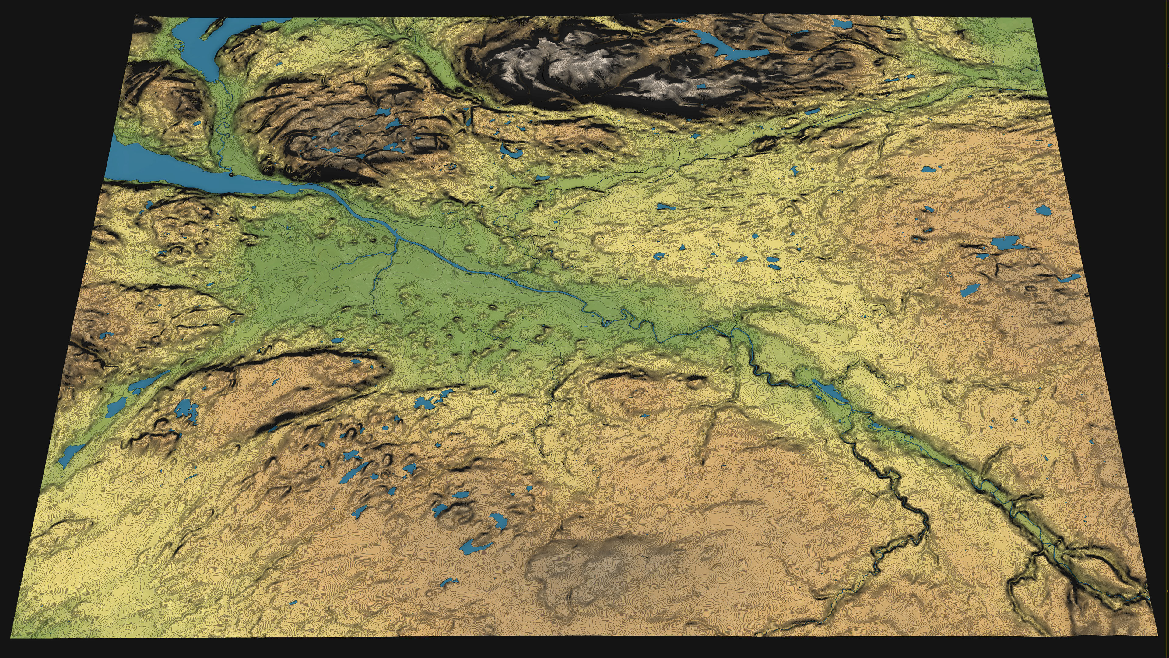 Glasgow - Topography Terrain Low-poly 3D model_9
