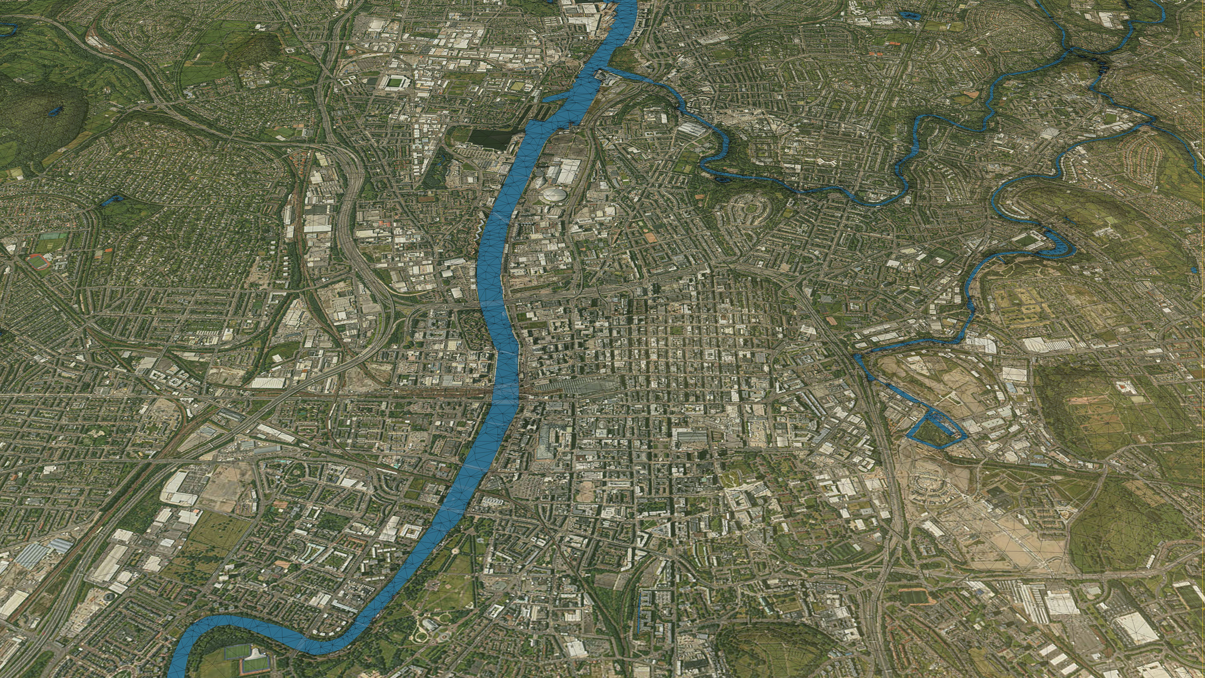 Glasgow - Topography Terrain Low-poly 3D model_25