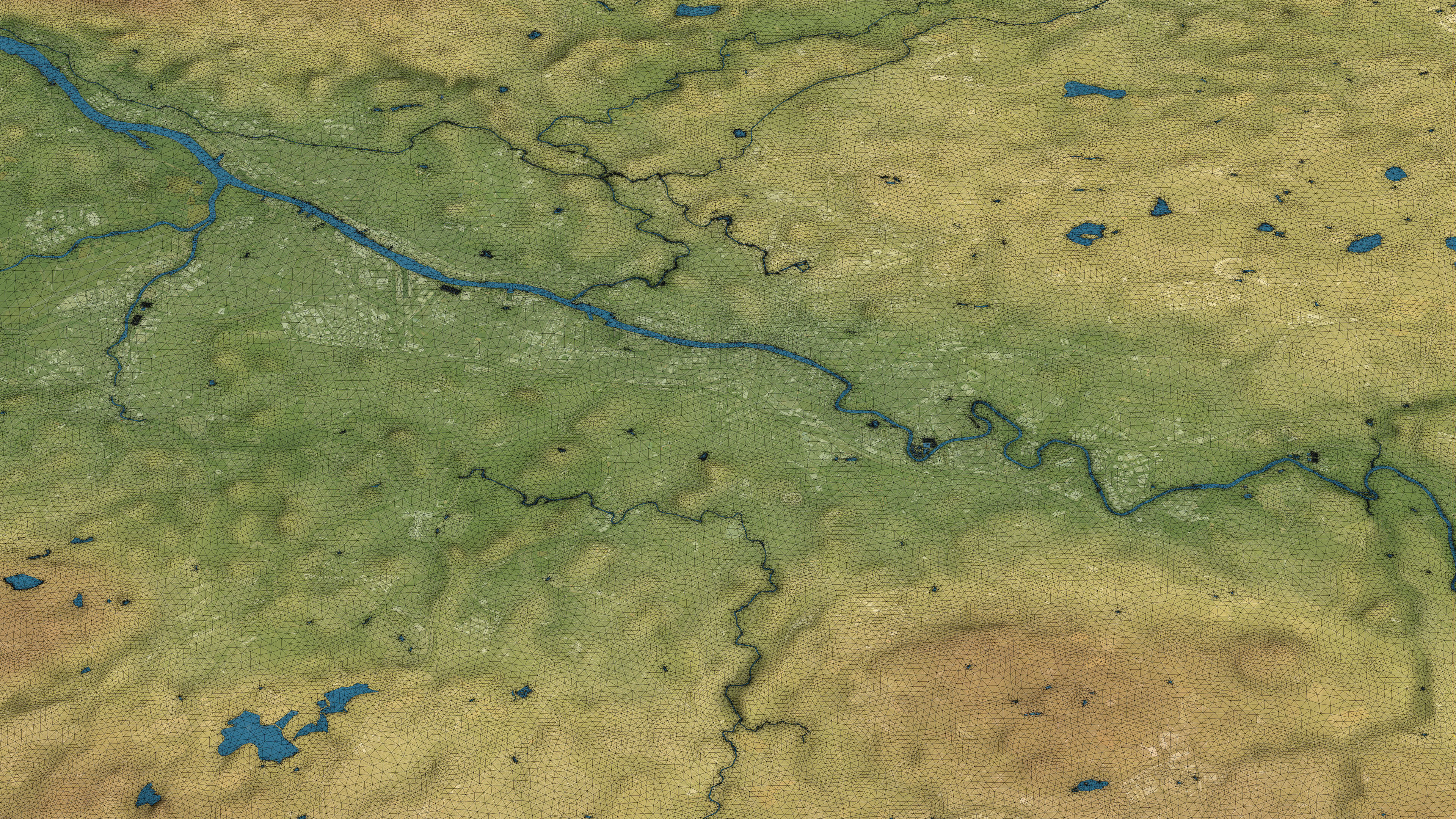 Glasgow - Topography Terrain Low-poly 3D model_1