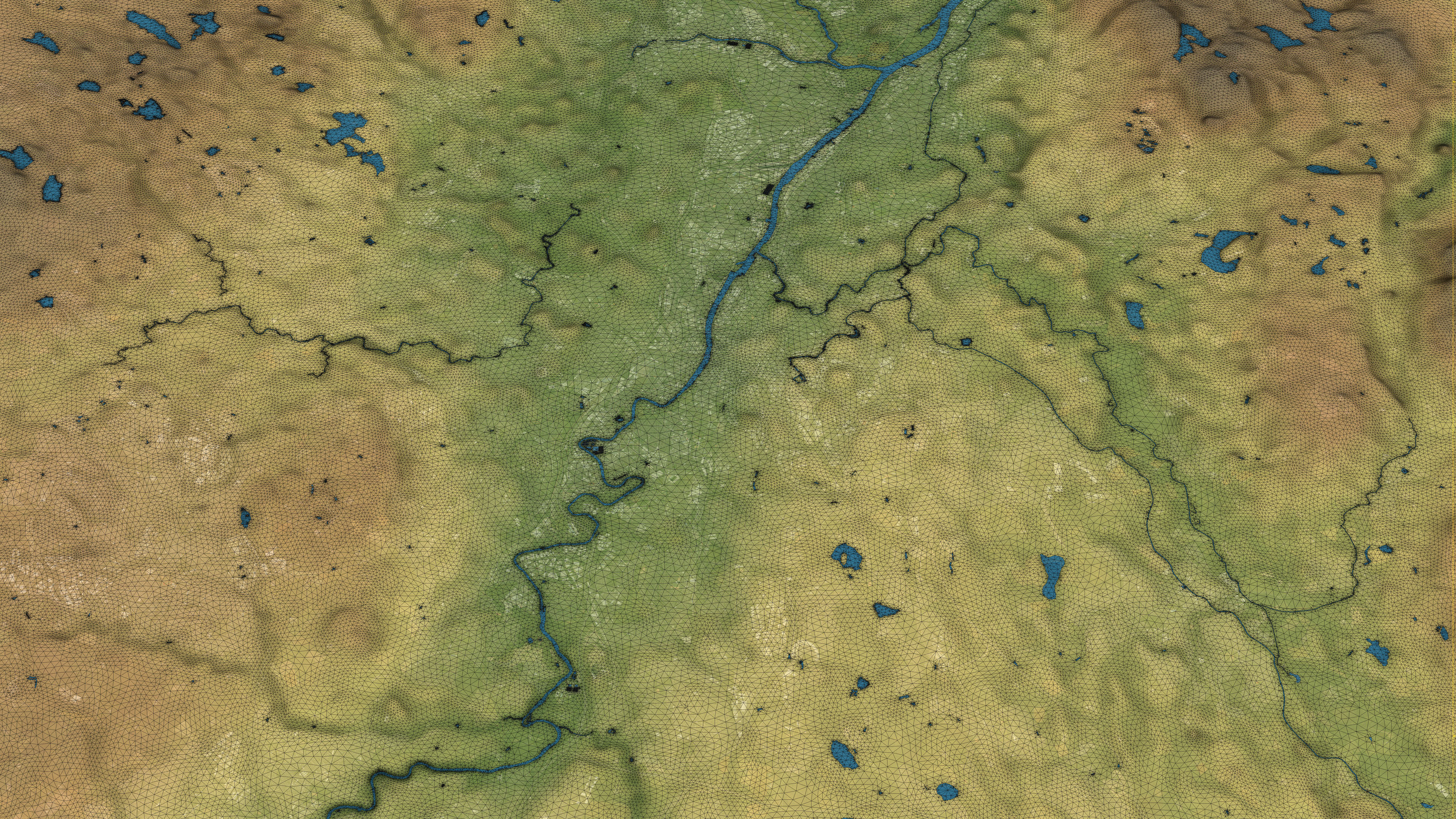 Glasgow - Topography Terrain Low-poly 3D model_5