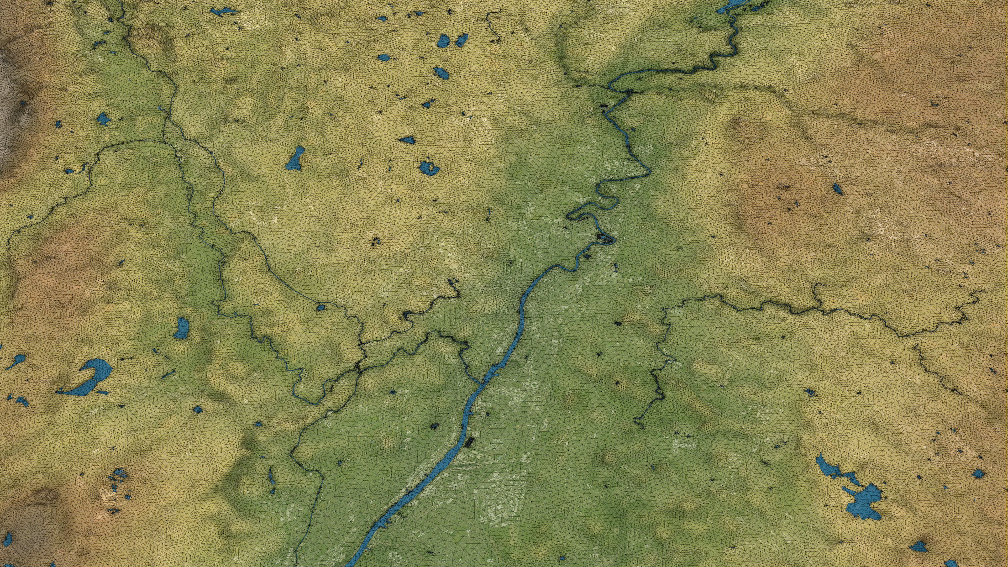 Glasgow - Topography Terrain Low-poly 3D model_3