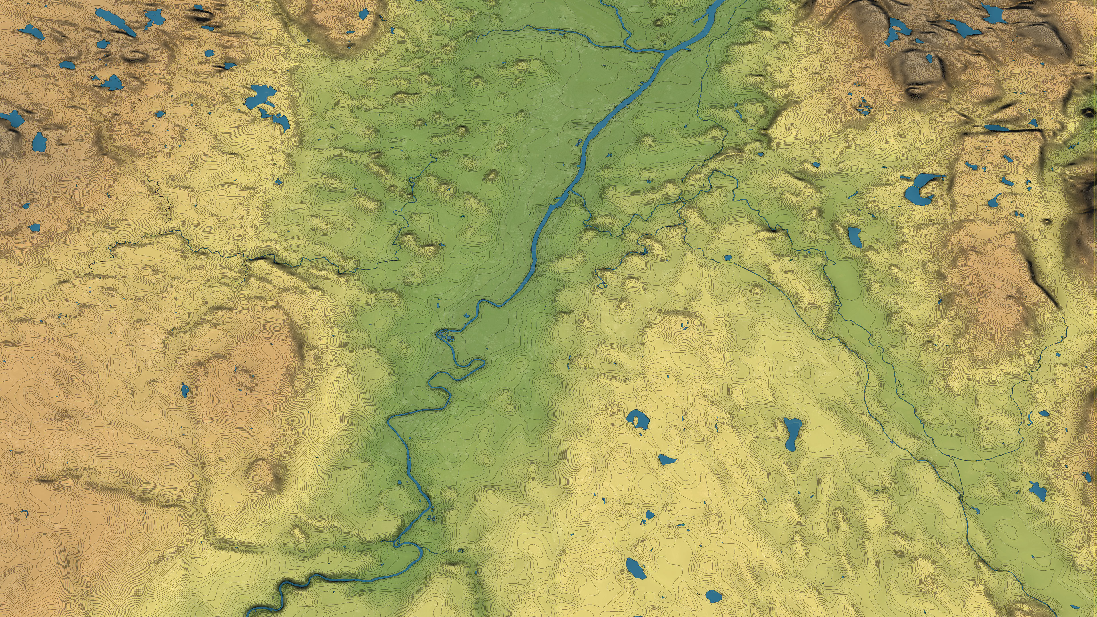 Glasgow - Topography Terrain Low-poly 3D model_6