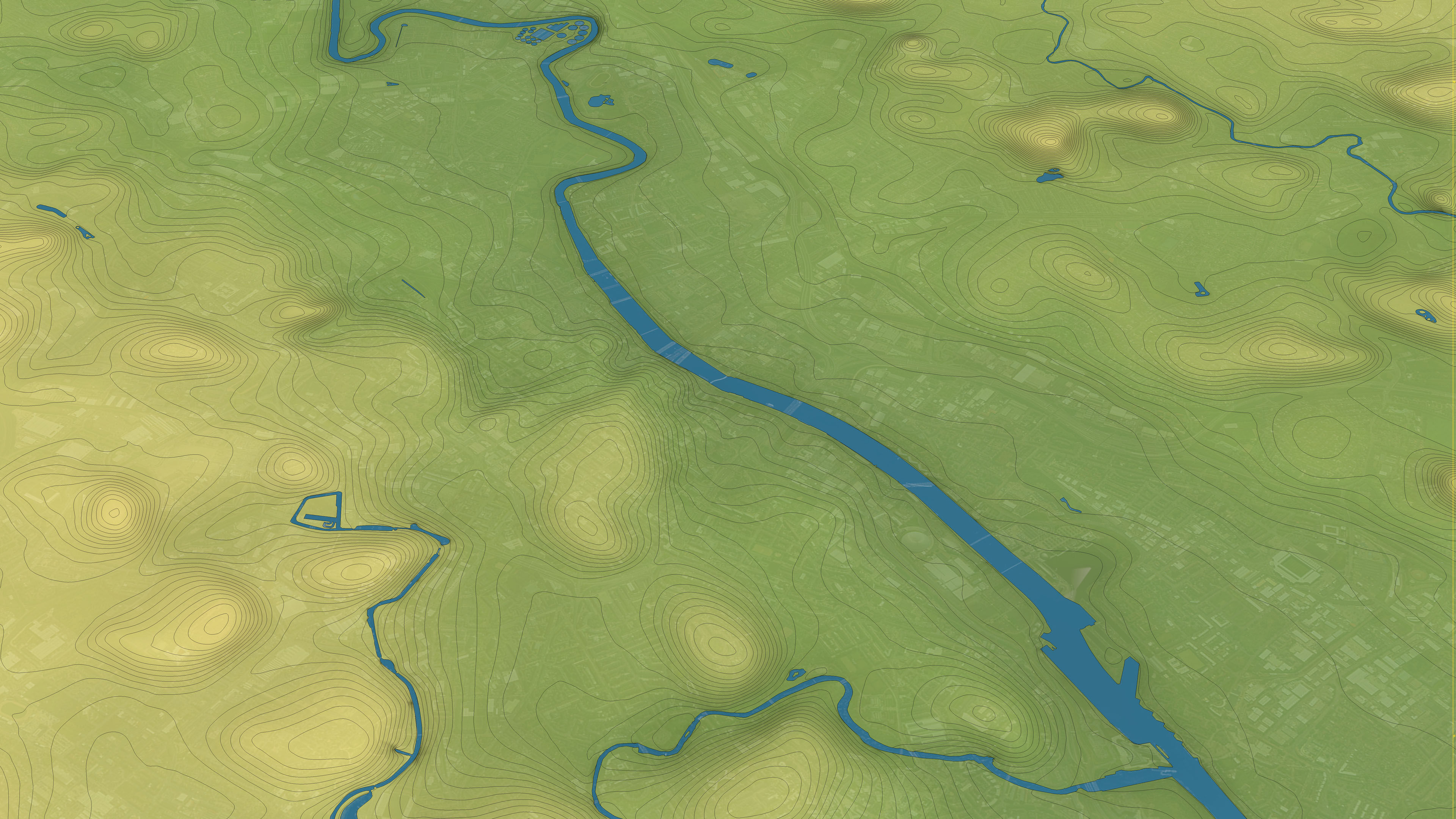 Glasgow - Topography Terrain Low-poly 3D model_21
