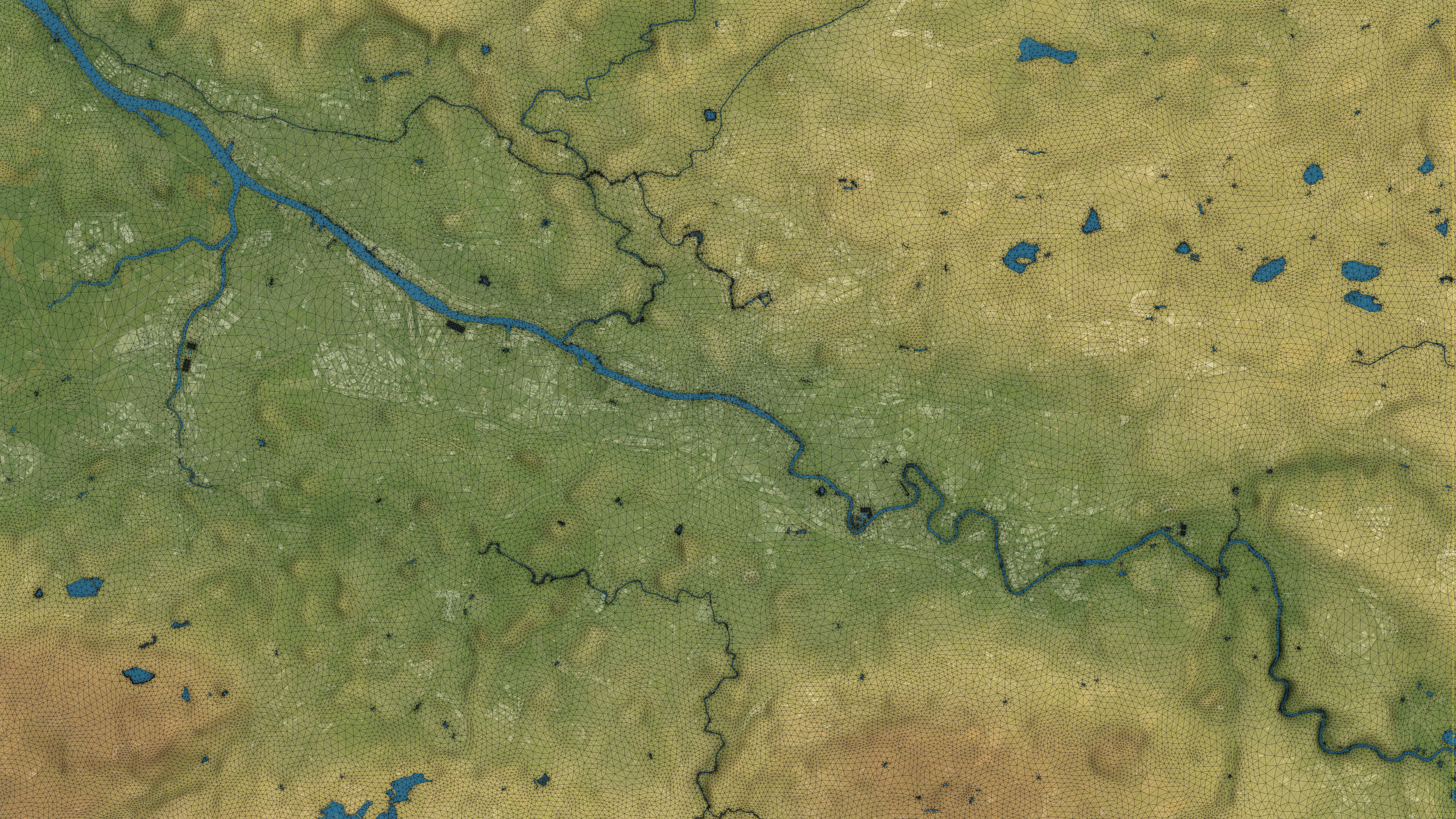 Glasgow - Topography Terrain Low-poly 3D model_34
