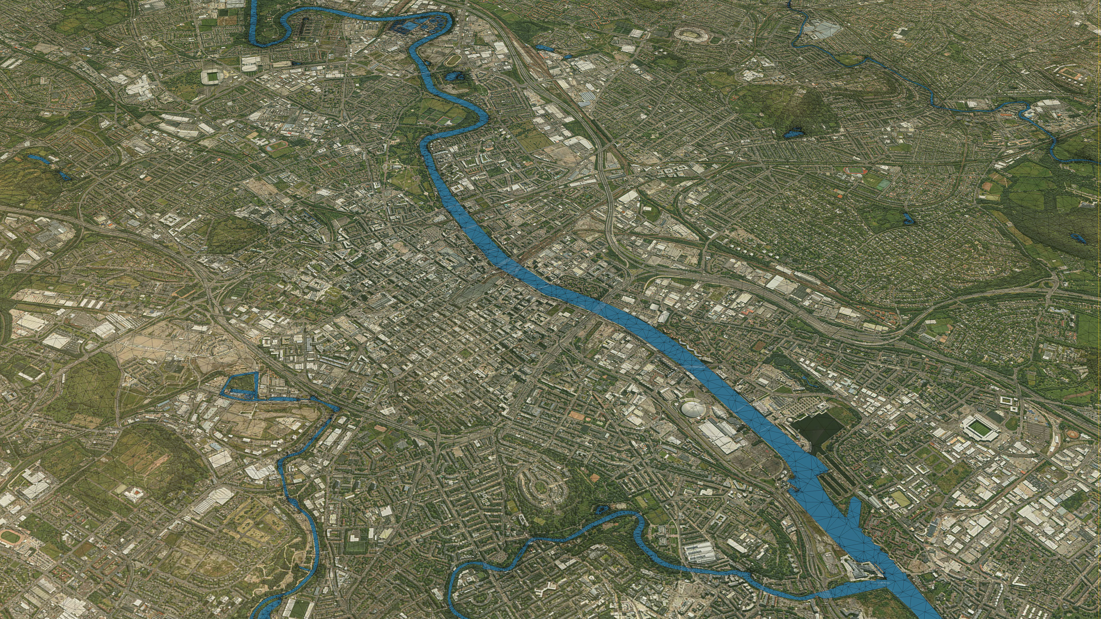 Glasgow - Topography Terrain Low-poly 3D model_19