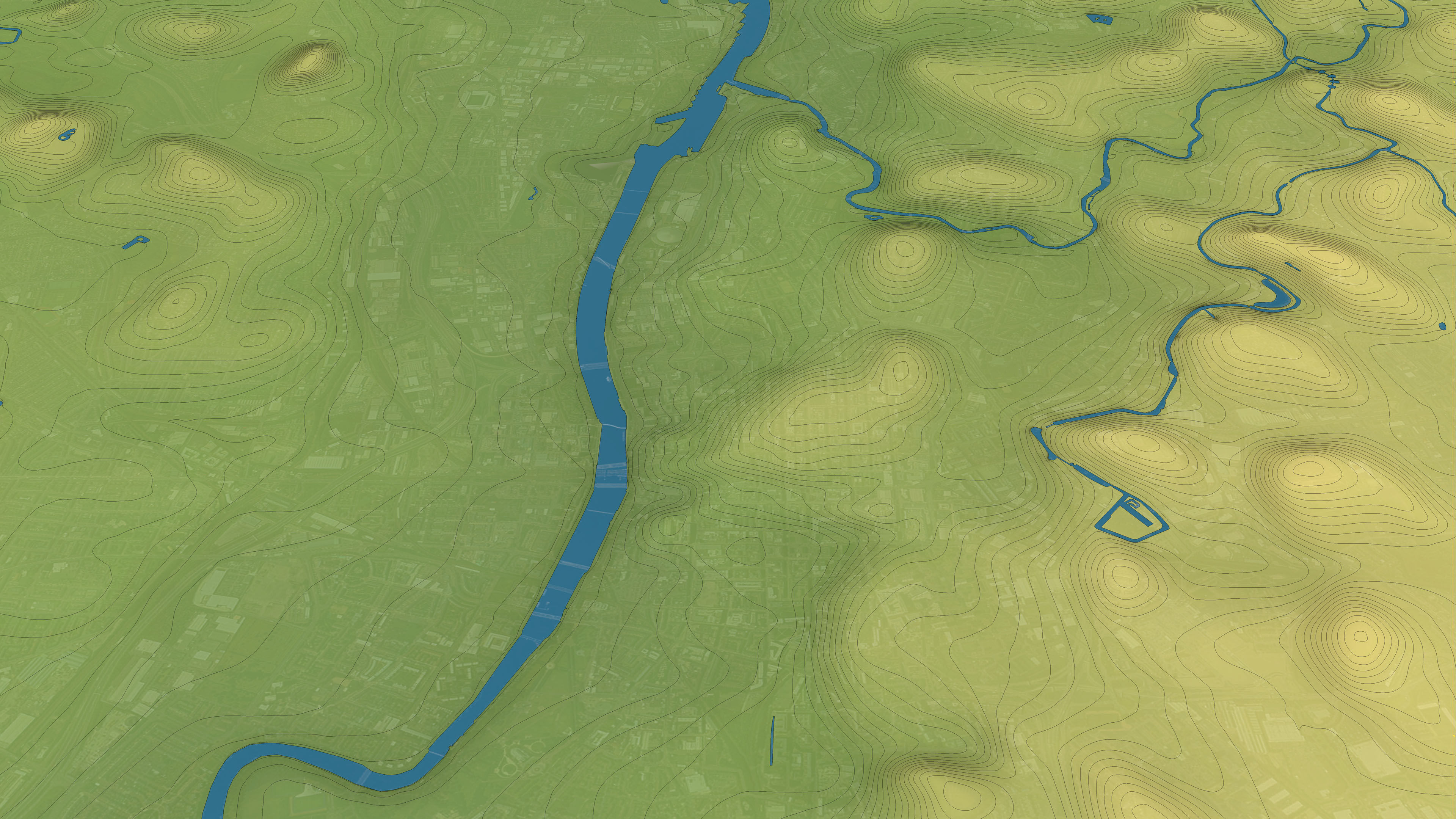 Glasgow - Topography Terrain Low-poly 3D model_27