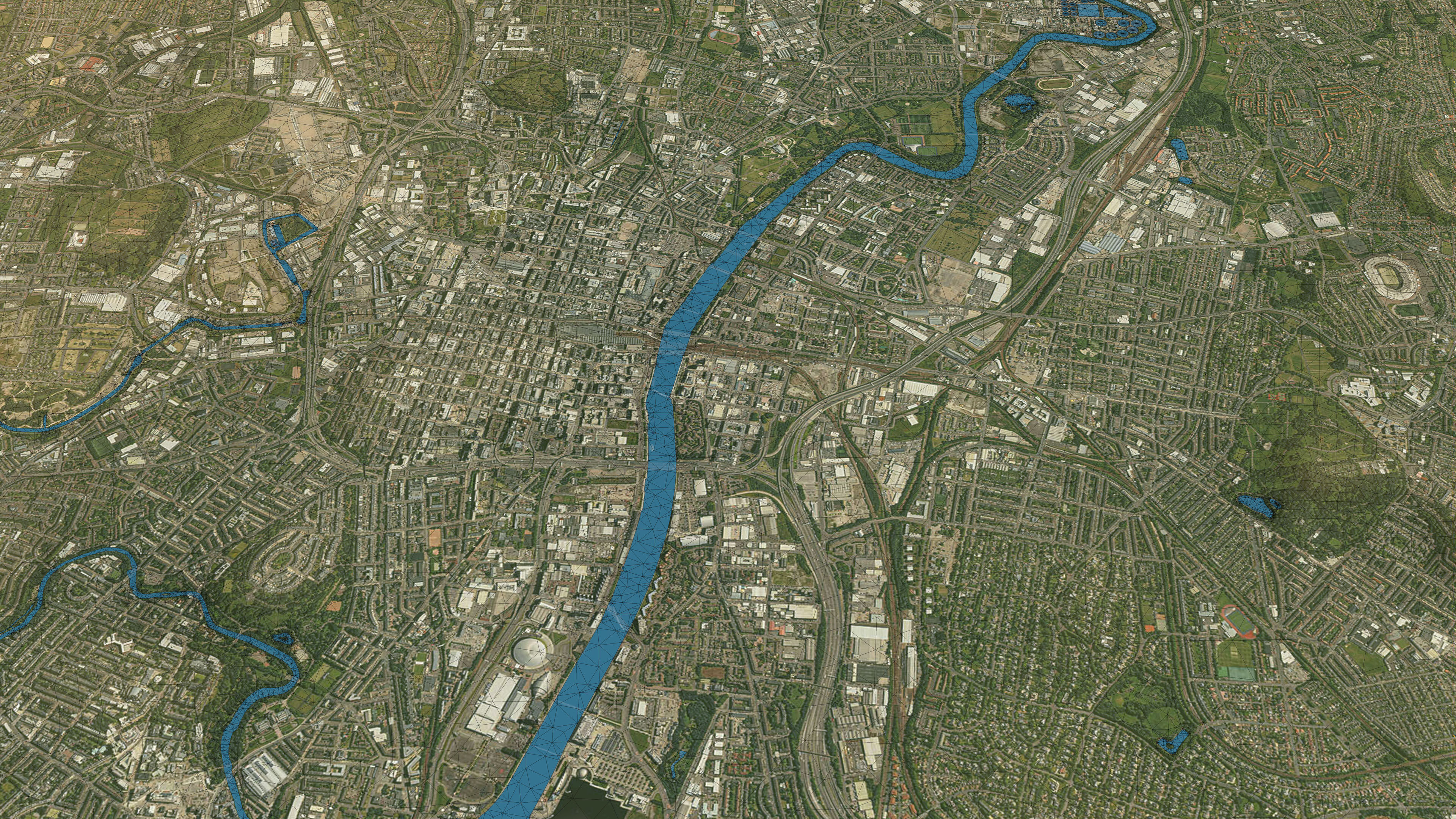 Glasgow - Topography Terrain Low-poly 3D model_16