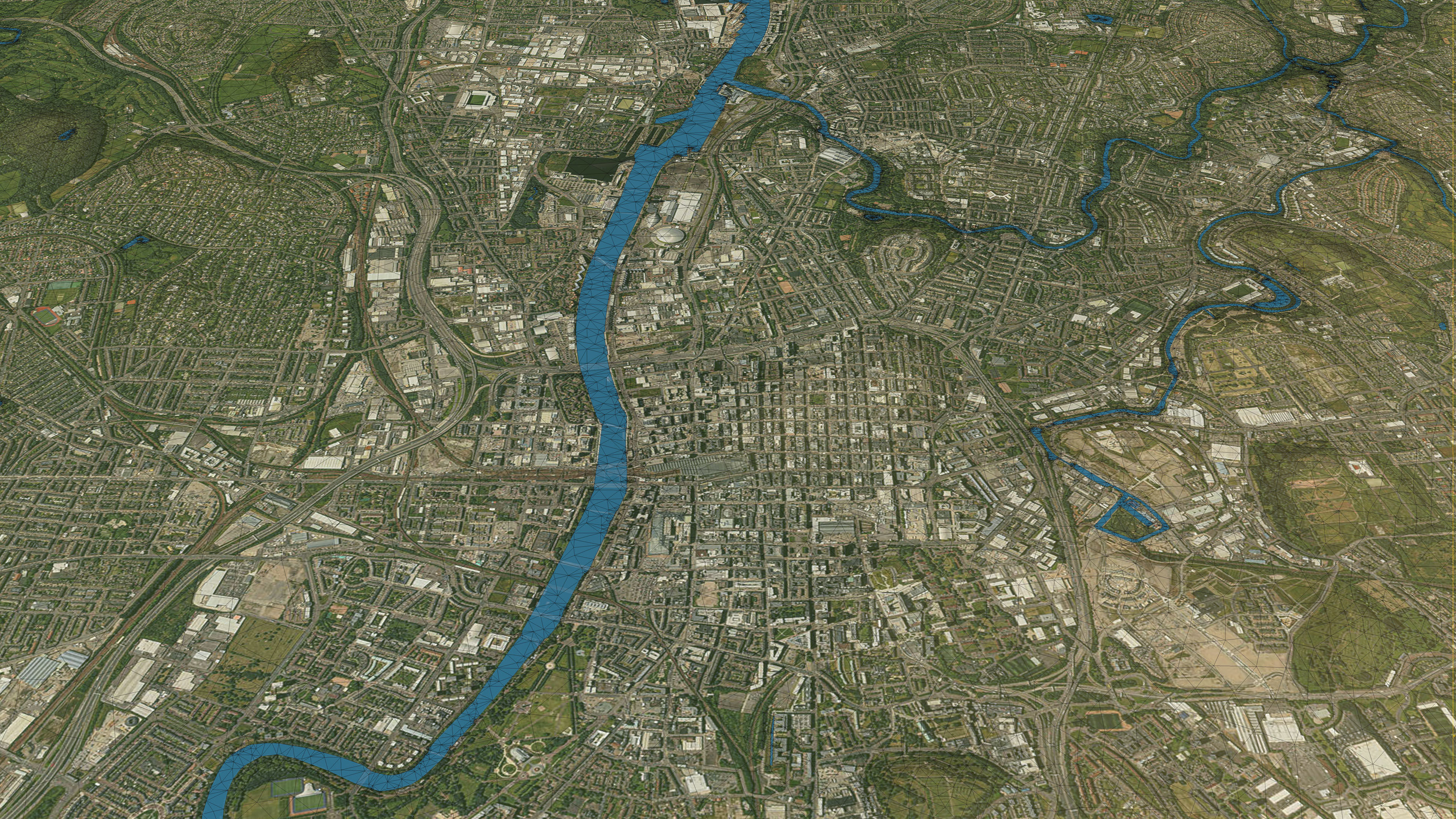 Glasgow - Topography Terrain 3D City 3D Model Collection_22
