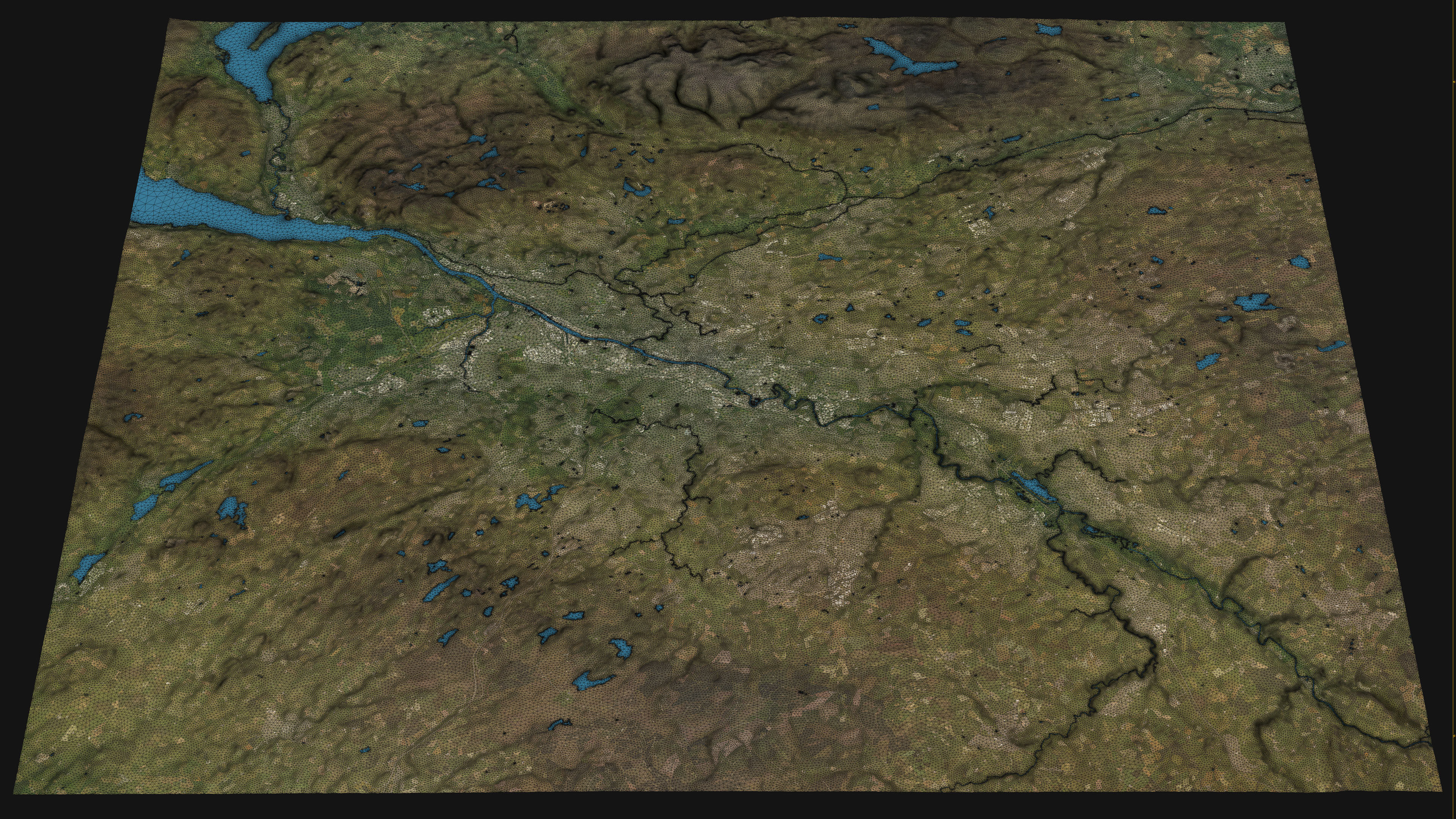 Glasgow - Topography Terrain 3D City 3D Model Collection_42