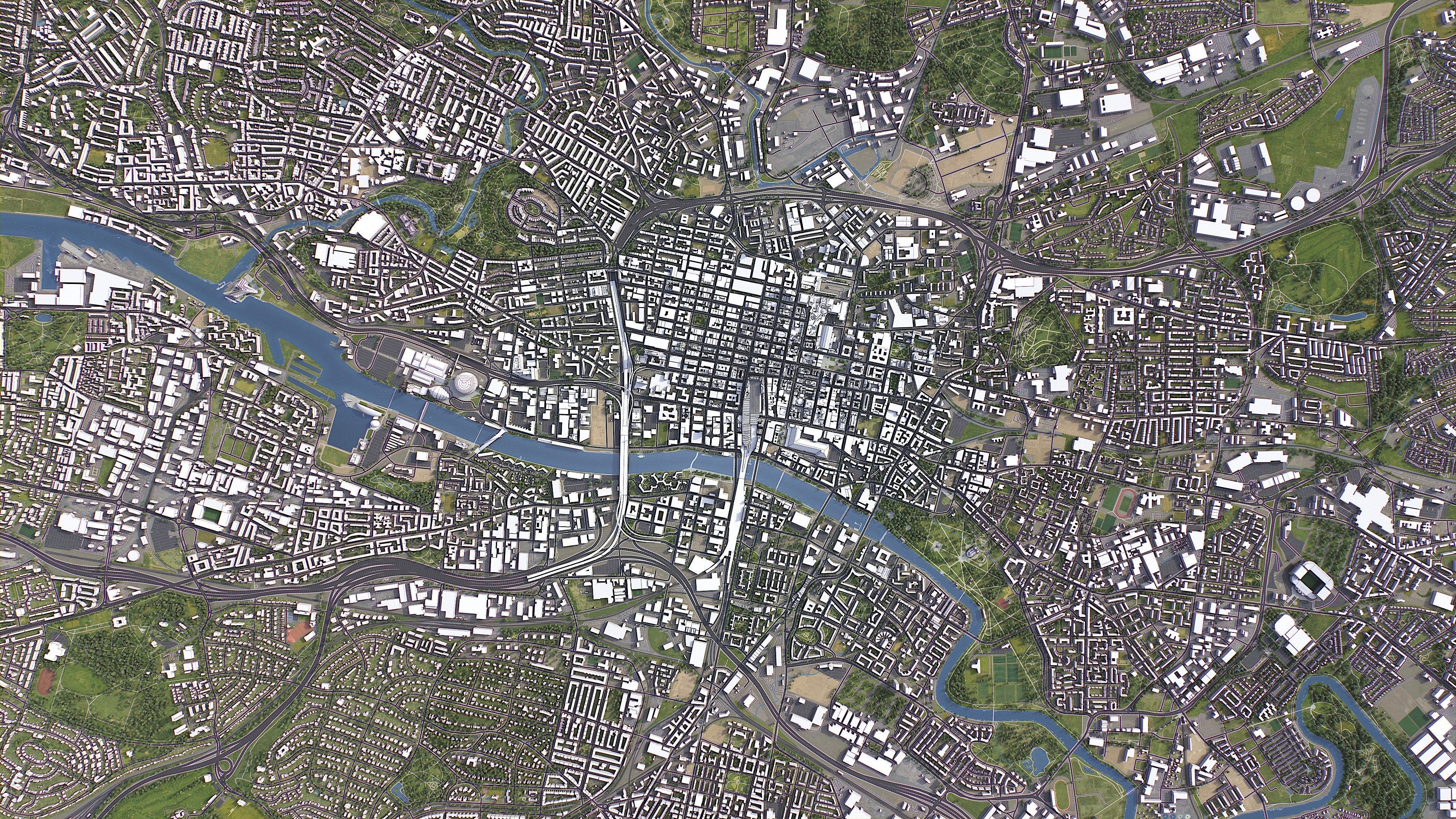 Glasgow - Topography Terrain 3D City 3D Model Collection_25
