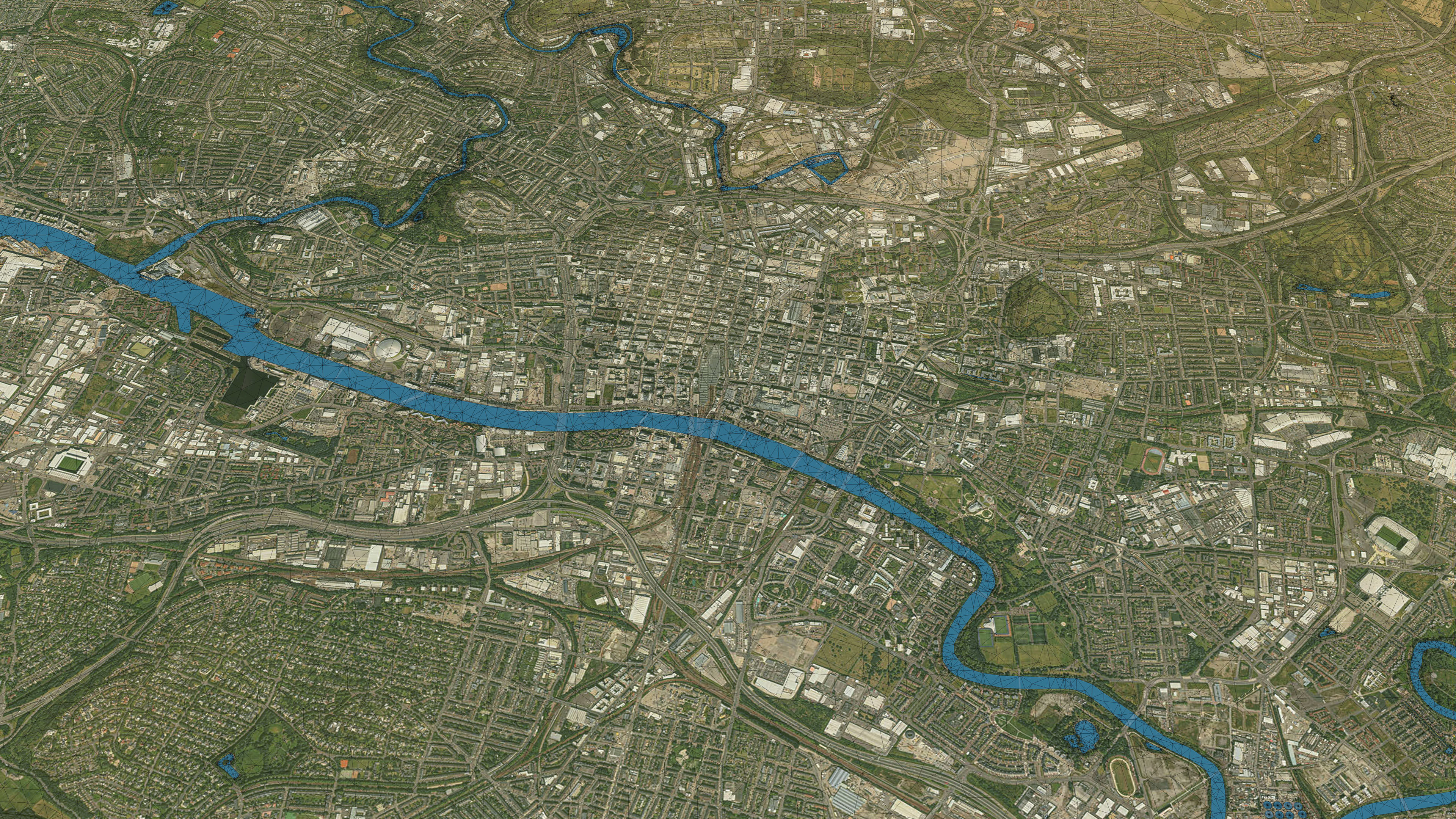 Glasgow - Topography Terrain 3D City 3D Model Collection_2