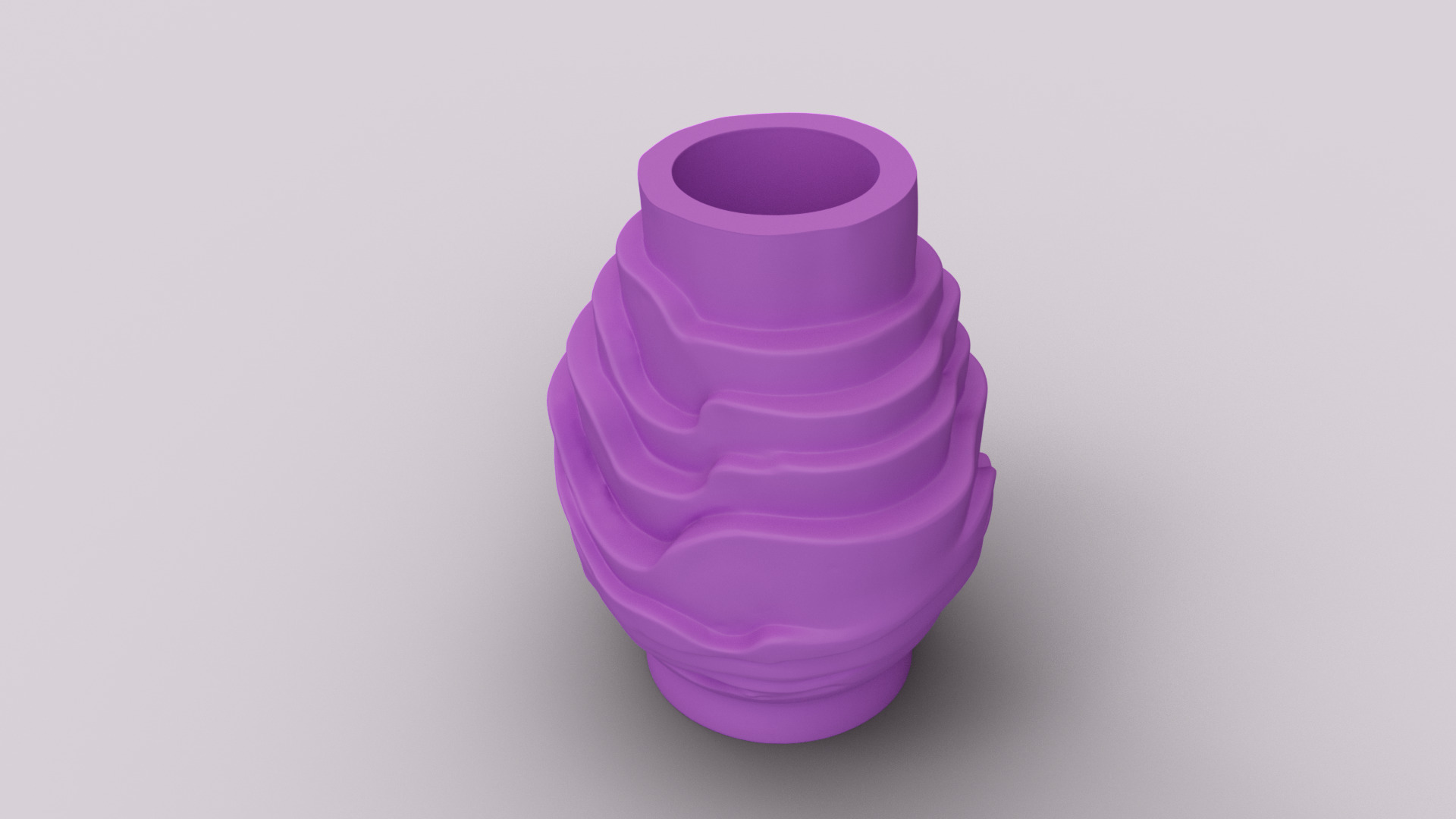 Travertine-Inspired Vase 3D print model_7