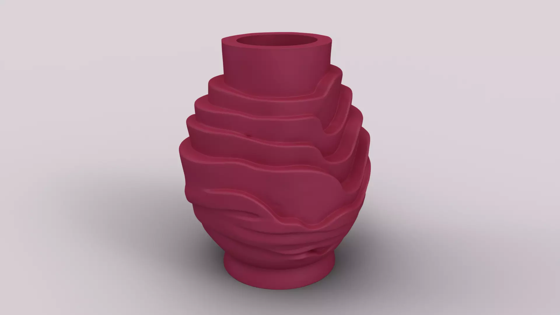Travertine-Inspired Vase 3D print model_0
