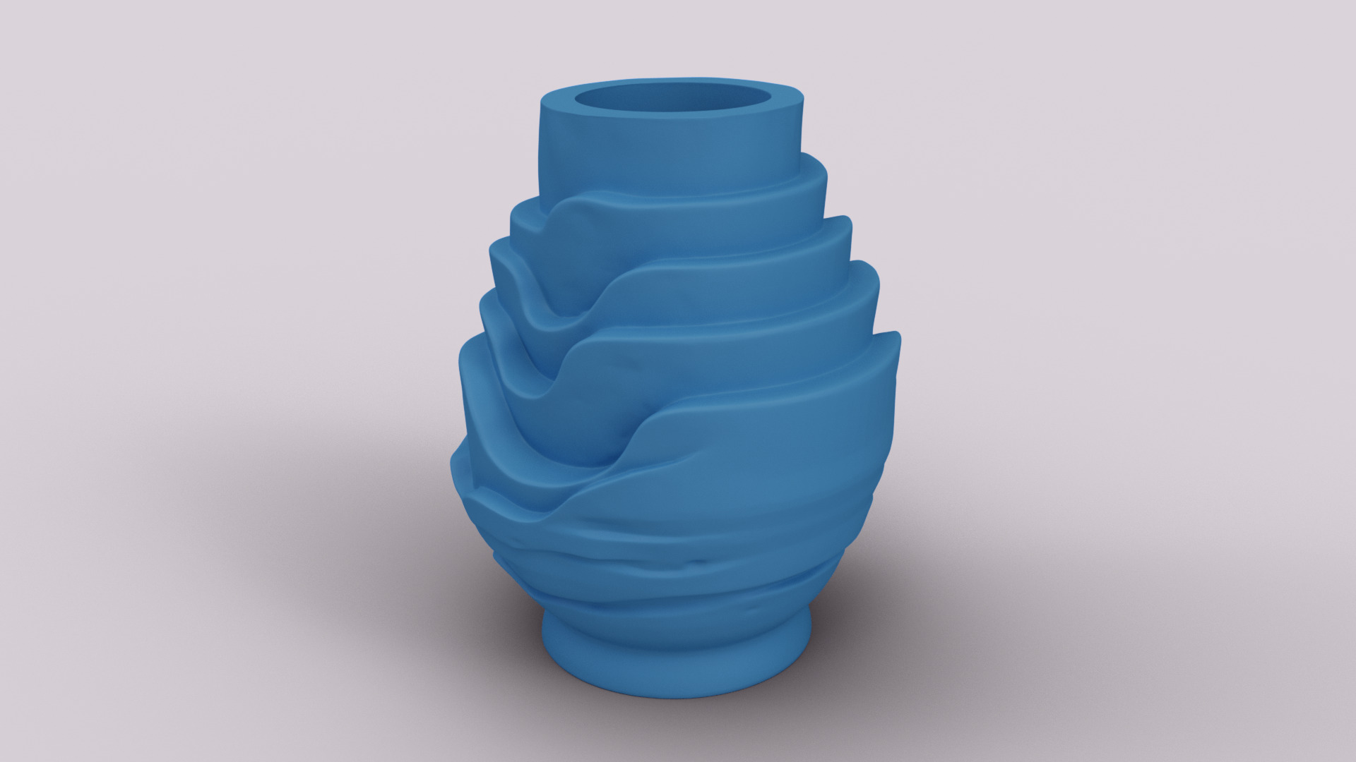 Travertine-Inspired Vase 3D print model_2