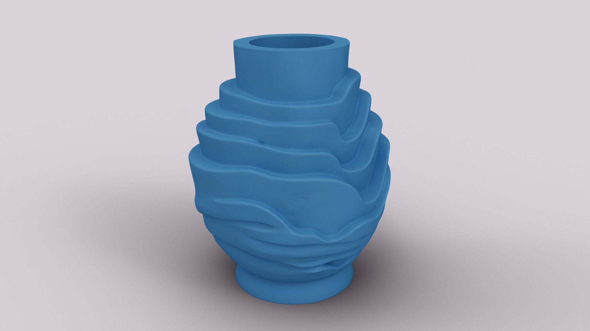 Travertine-Inspired Vase 3D print model_1