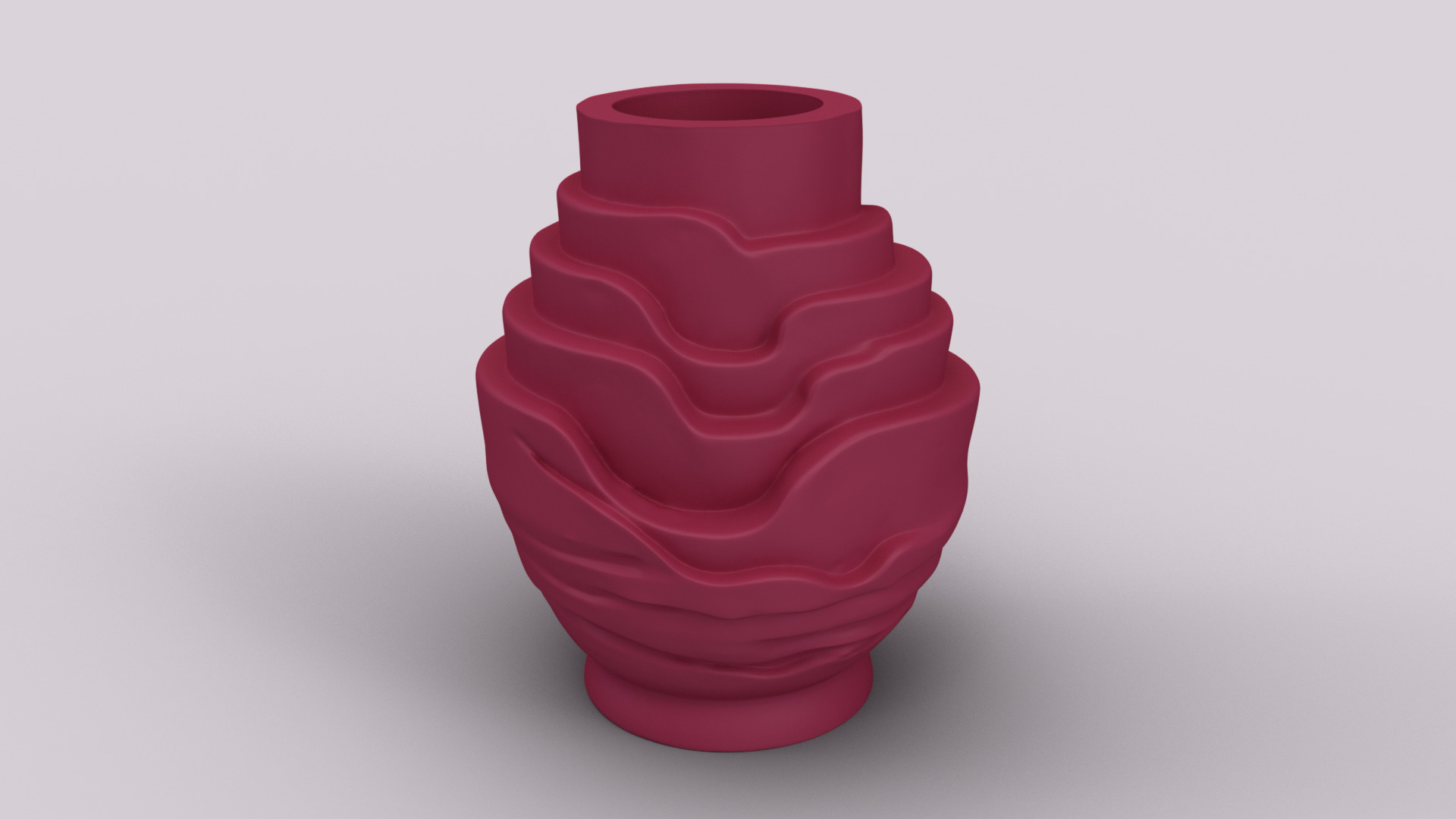Travertine-Inspired Vase 3D print model_3