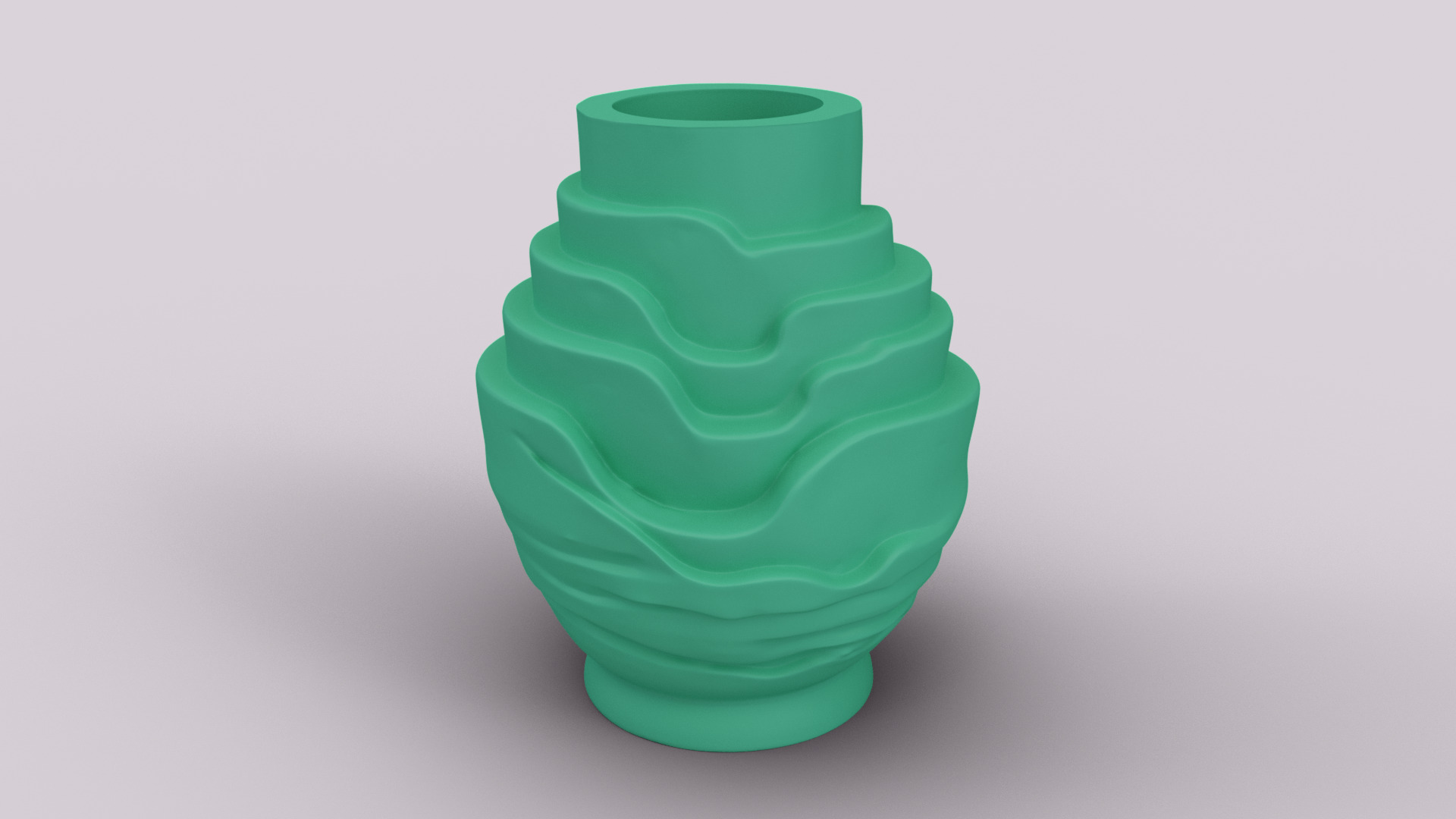 Travertine-Inspired Vase 3D print model_4