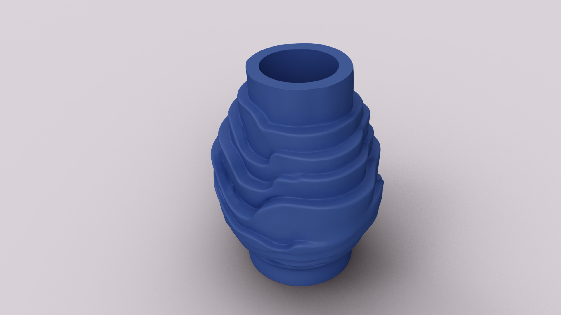 Travertine-Inspired Vase 3D print model_6
