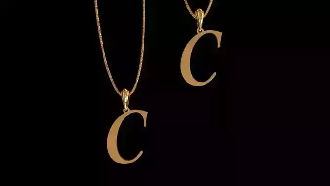 Letter C NECKLACE